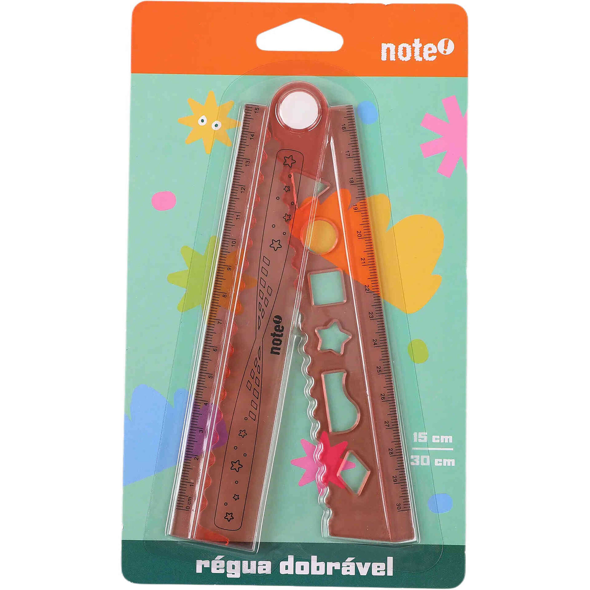 R&eacute;gua Dobr&aacute;vel 15-30cm Rosa Note!