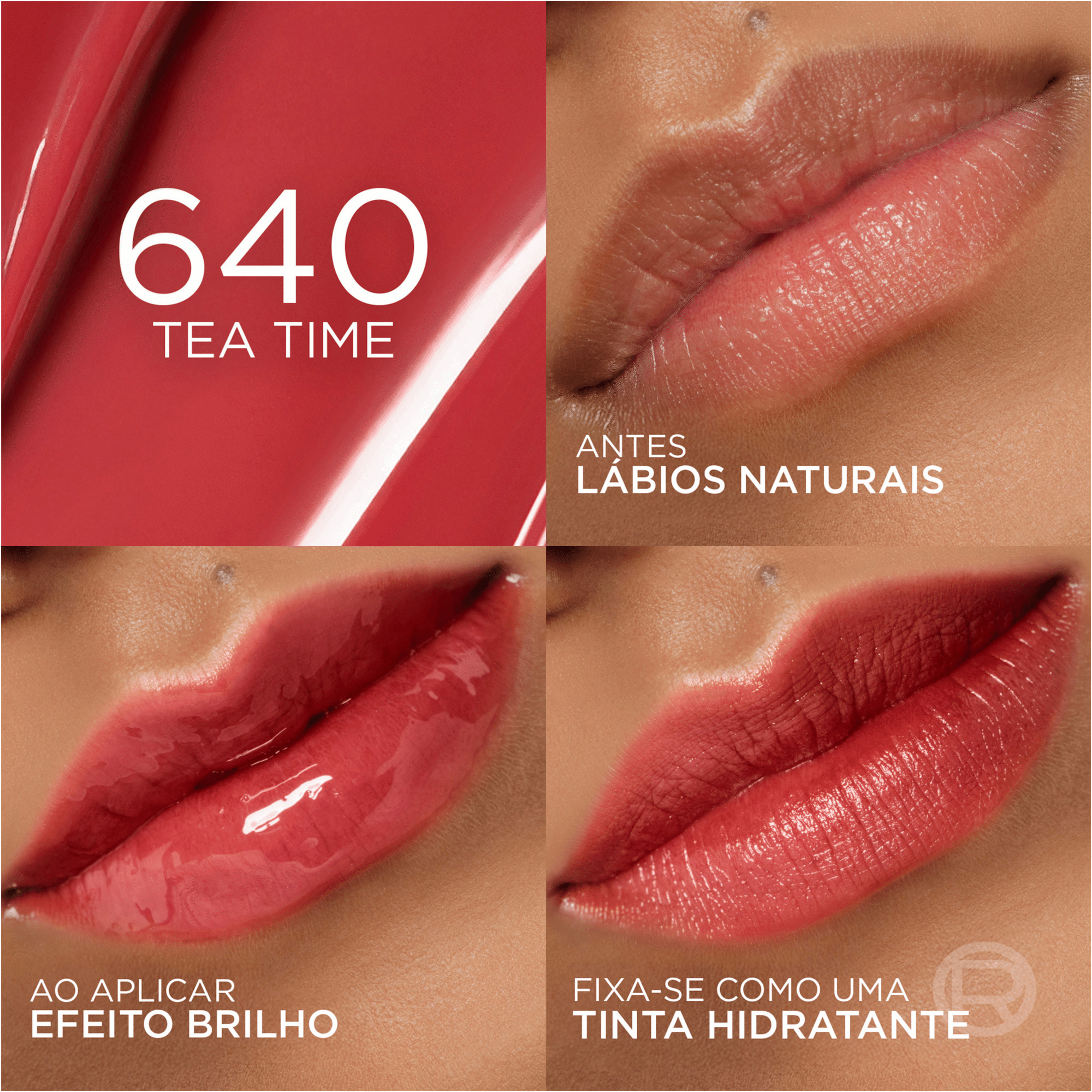 Batom L&iacute;quido Hyaluron Tint Tea Time 640 L'Or&eacute;al Paris