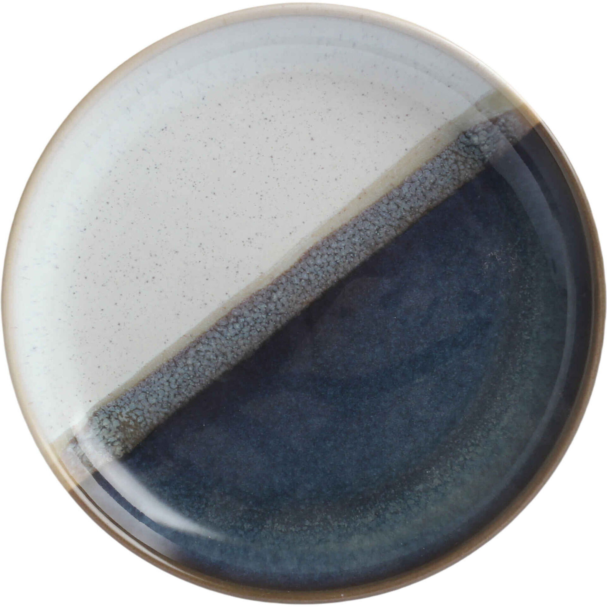 Prato Aperitivos 16cm Branco e Azul