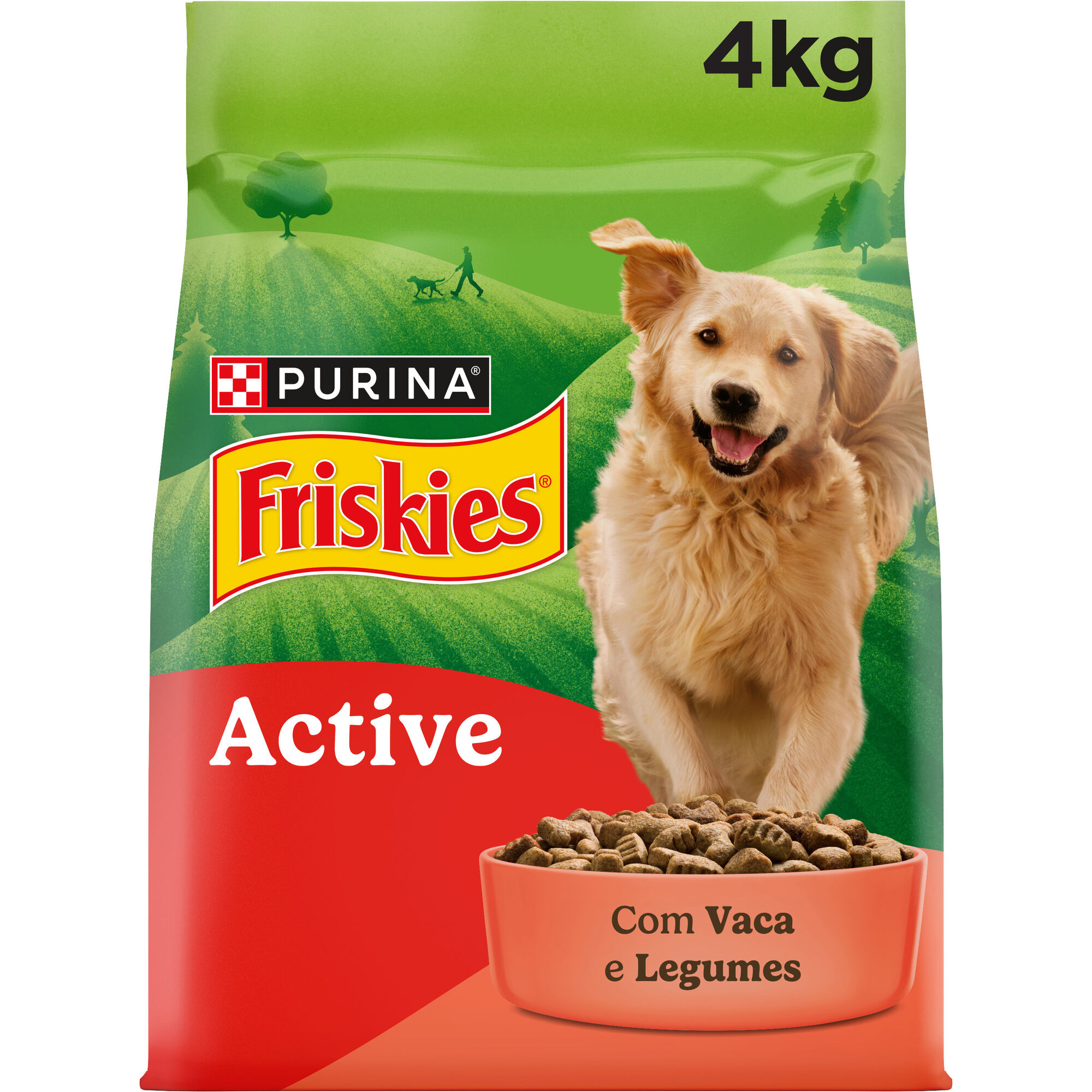 Ra&ccedil;&atilde;o para C&atilde;o Adulto Active Vaca Purina Friskies