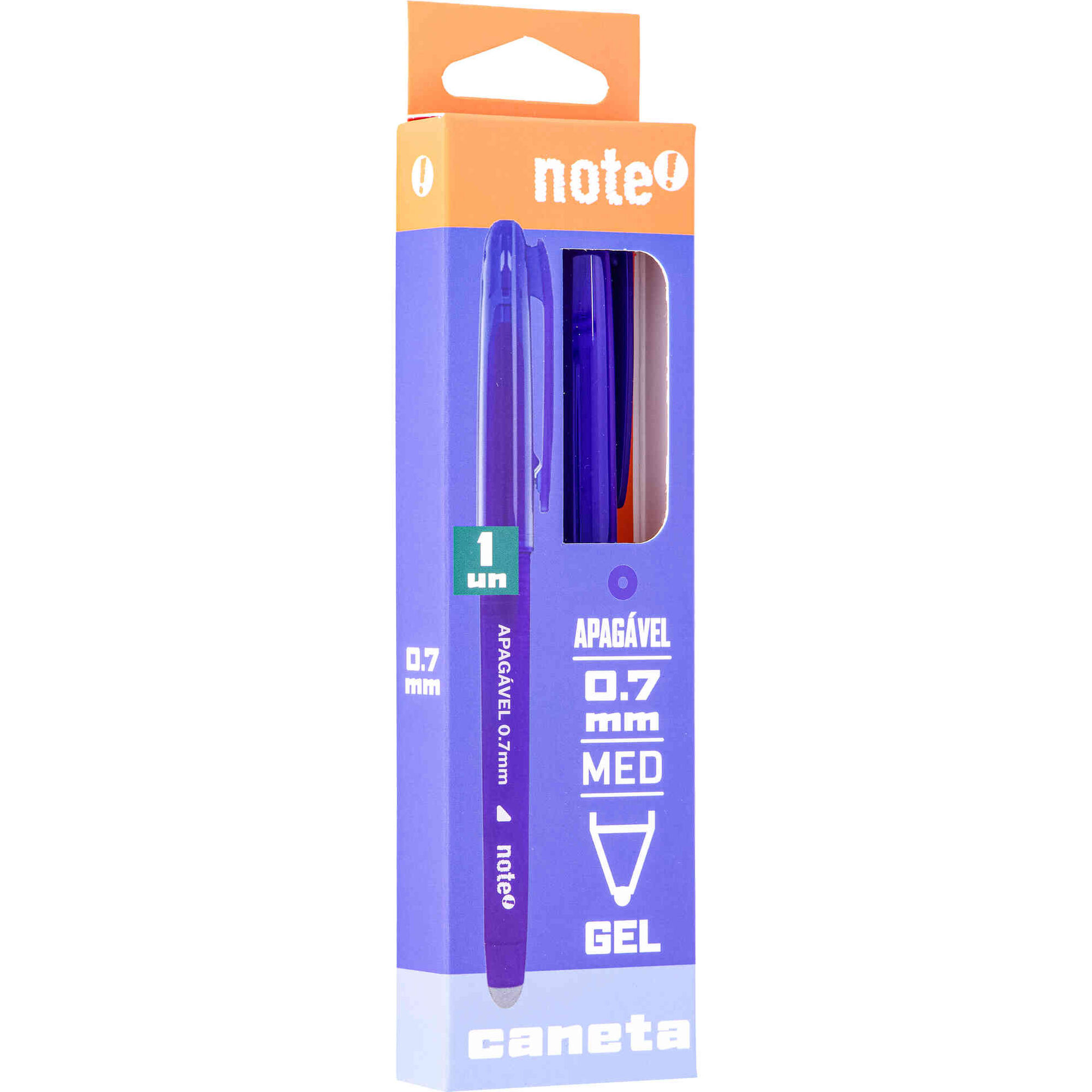 Caneta de Tinta Gel Apag&aacute;vel e Recarga Azul Note!
