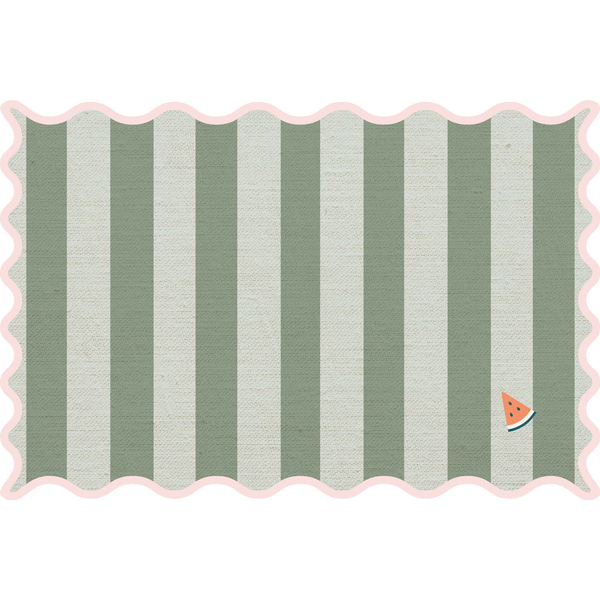 Individual 45x30cm Riscas Verde Kasa