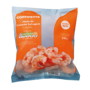 Miolo de Camarão Selvagem 30/50 Congelado Continente