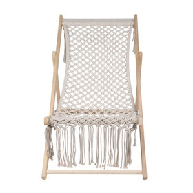 Cadeira de Madeira Macramé Relax