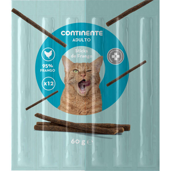 Snack para Gato Stick Frango Continente