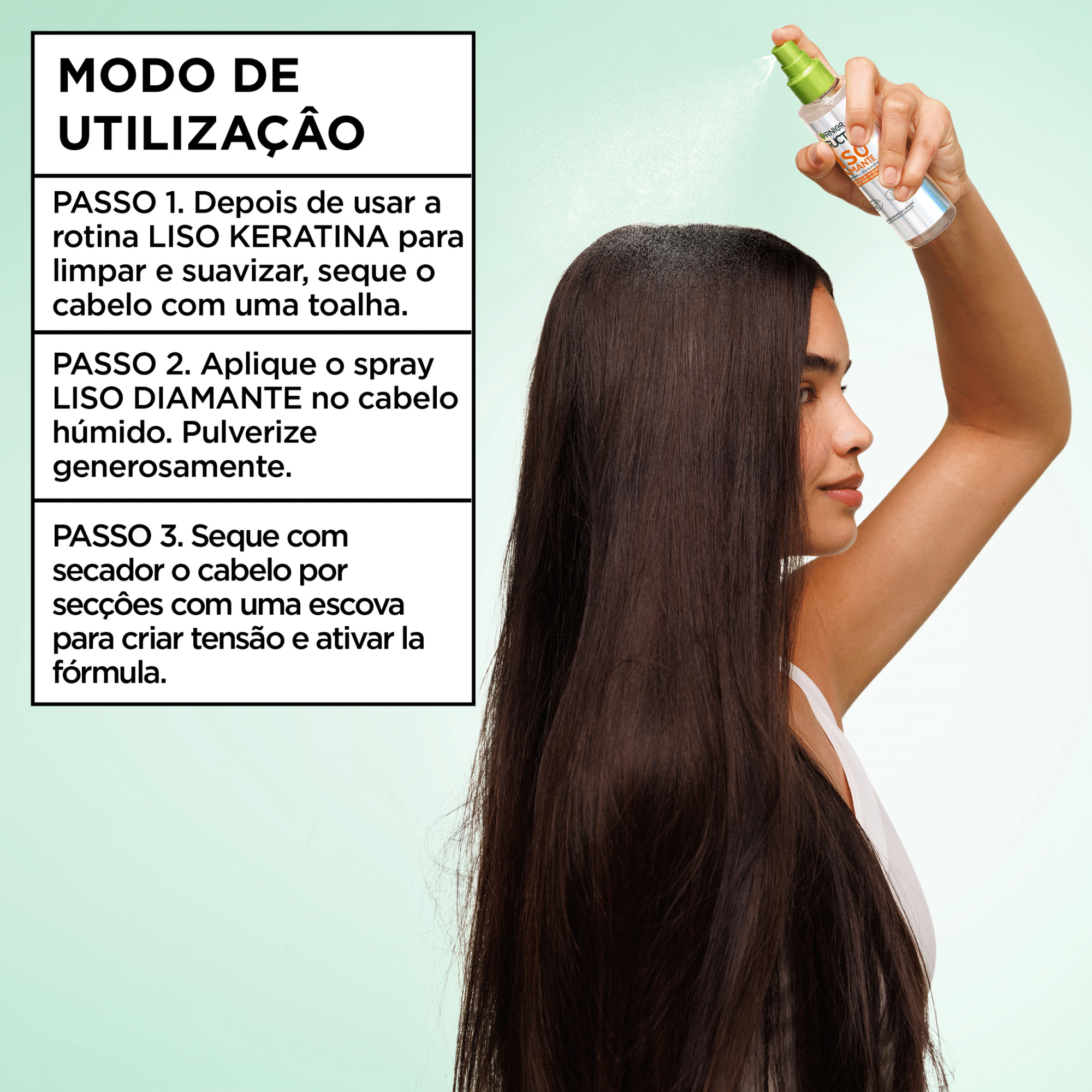 Spray Cabelo Liso Diamante Garnier Fructis
