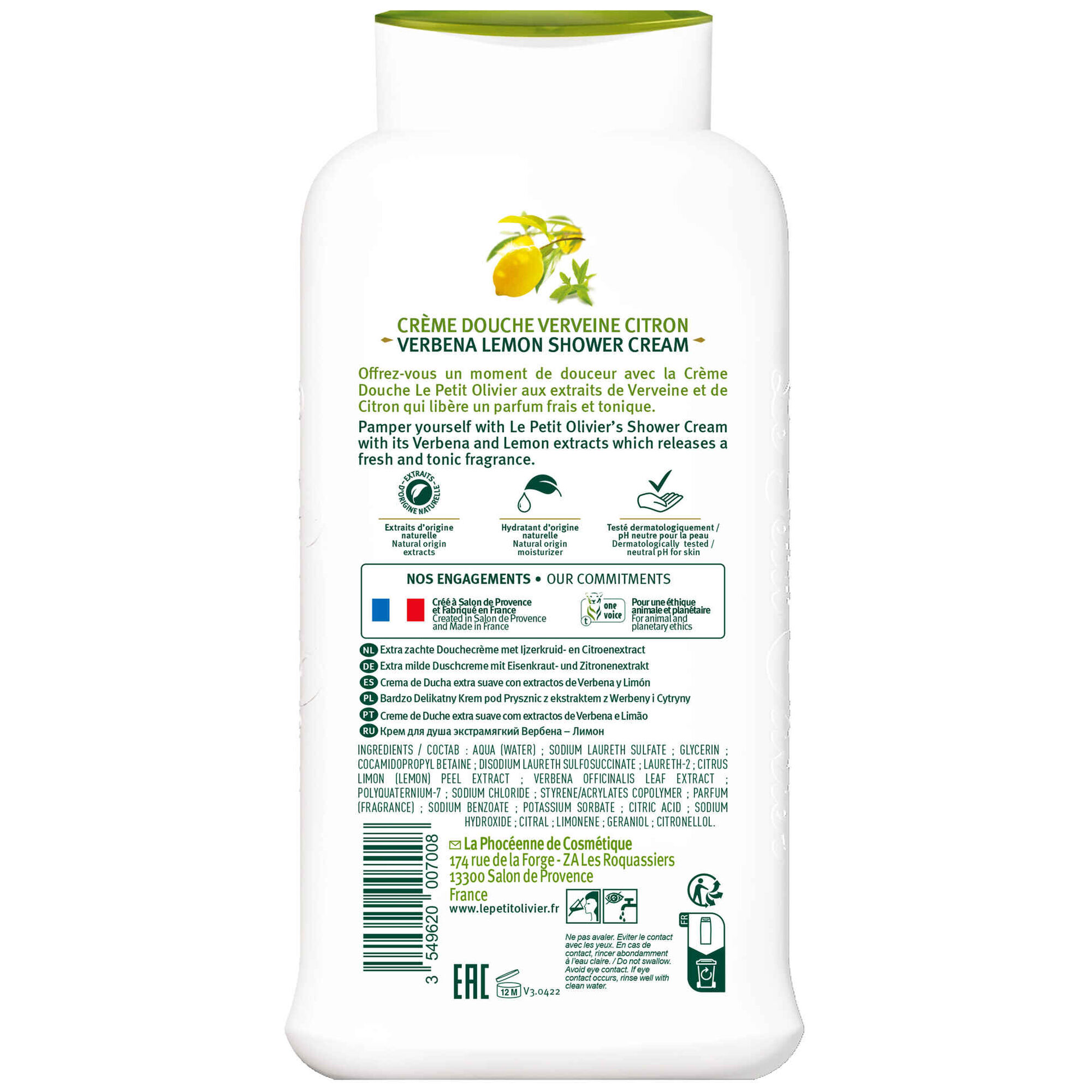 Gel de Banho Creme Verbena Limão