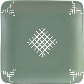 Prato Aperitivo 18x18cm Verde Warm Boho