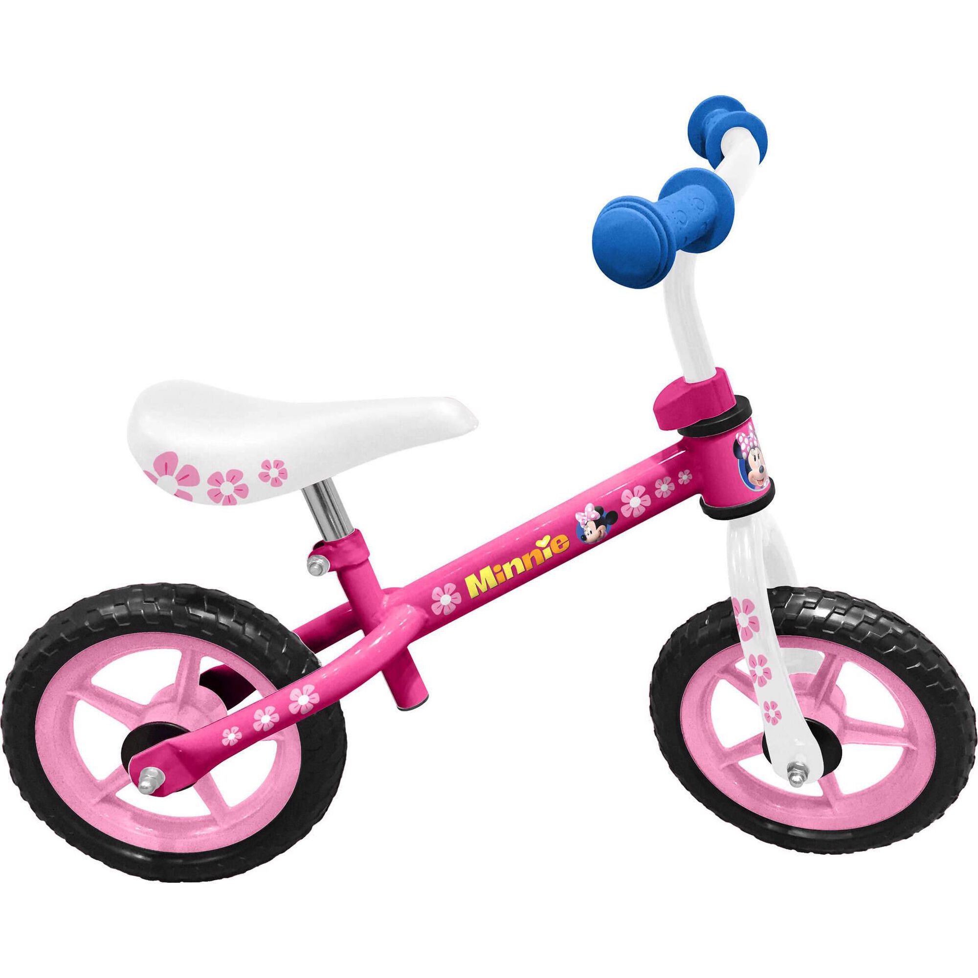 Bicicleta de Aprendizagem Roda 10'' Rosa Minnie Mouse