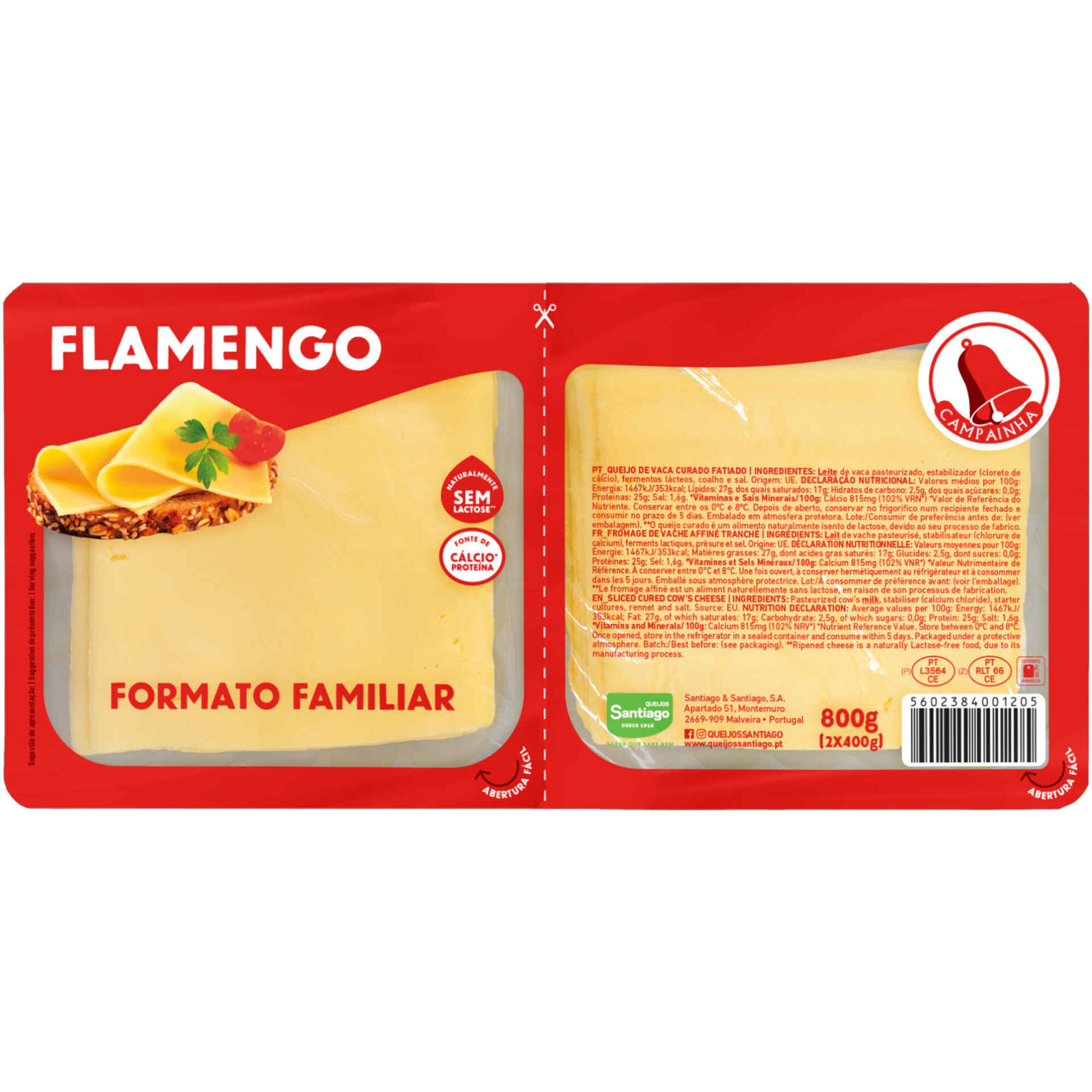 Queijo Flamengo Fatiado
