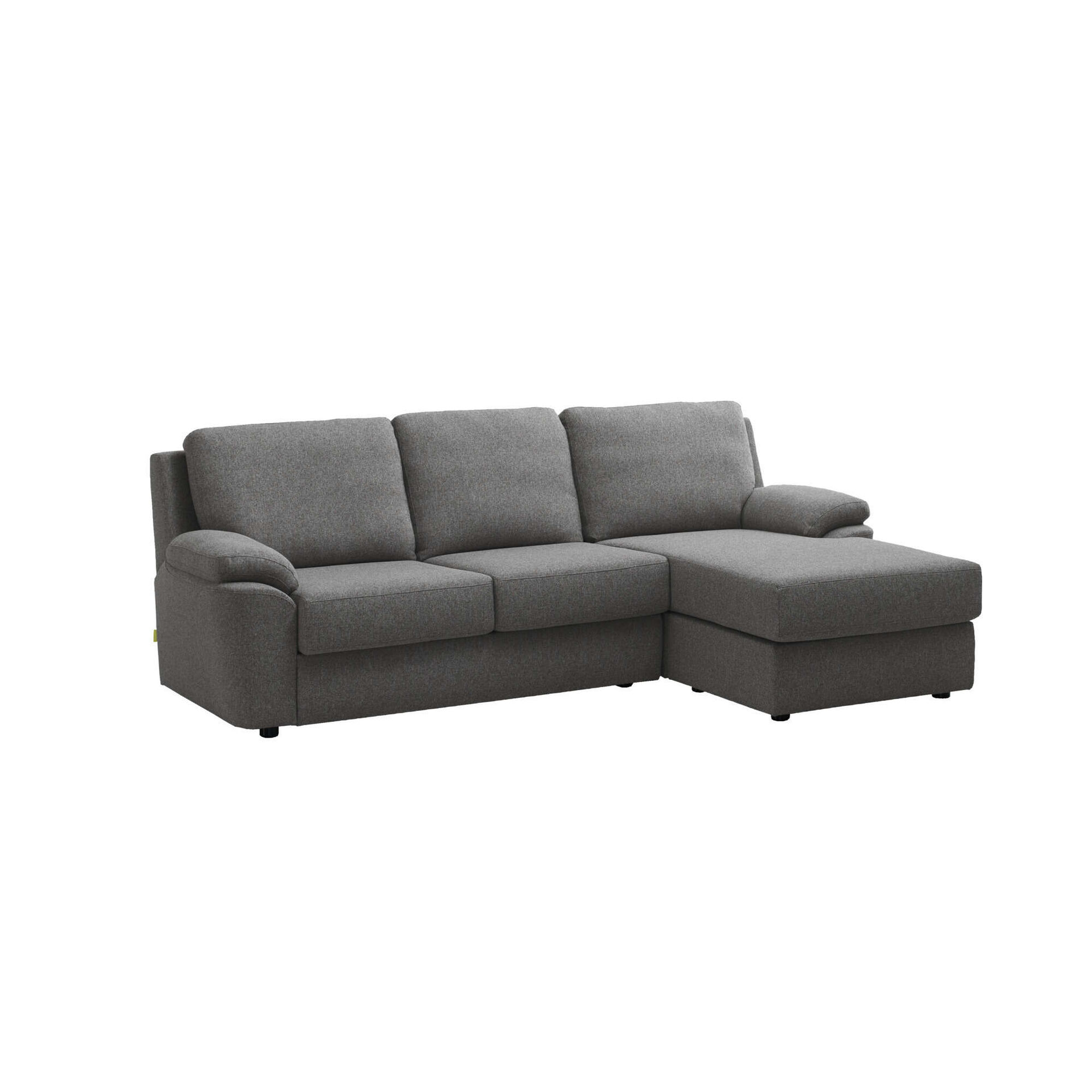 Sofá 3 Lugares com Chaise Long Cinza Mistik Sofá 3 Lugares com Chaise Long Cinza Mistik