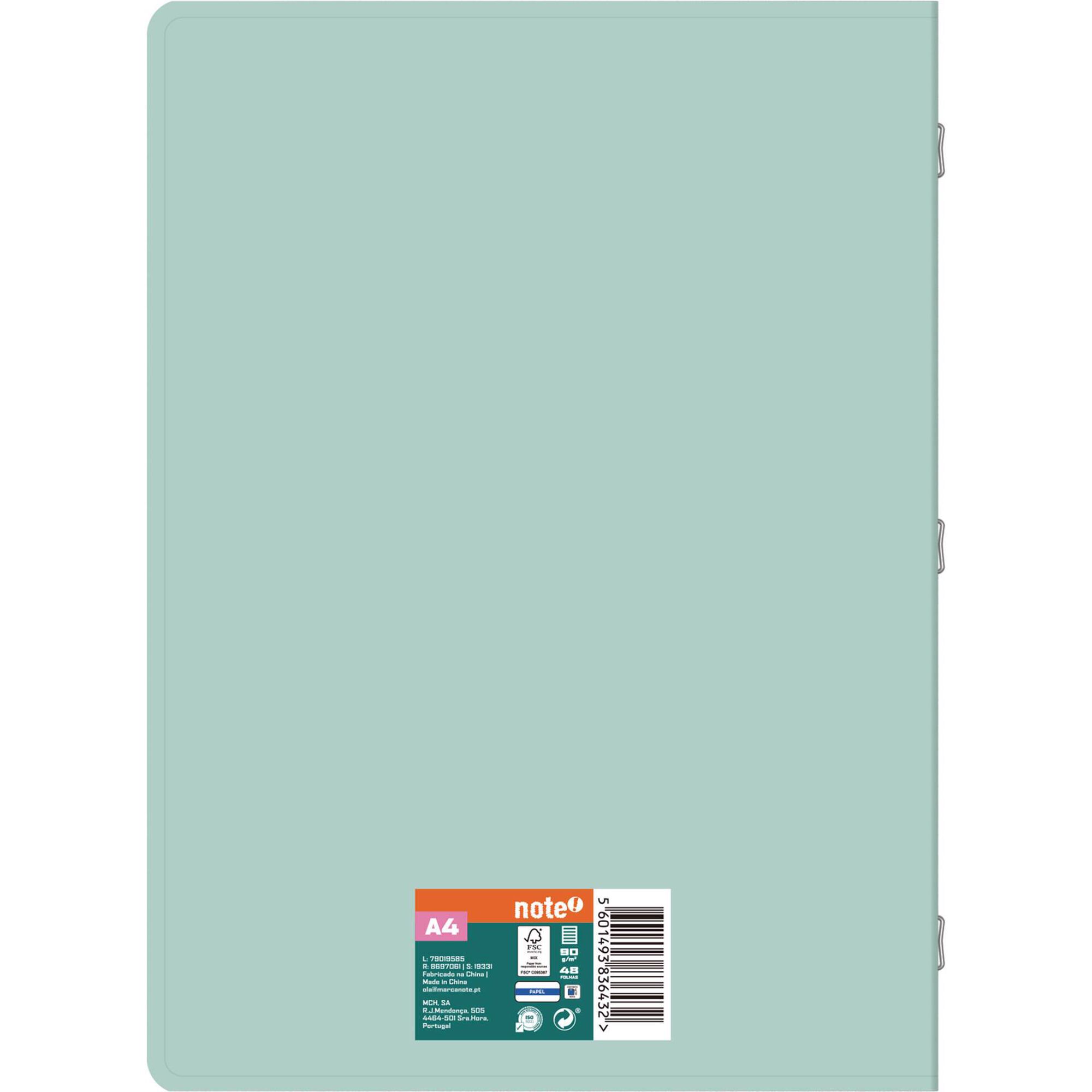 Caderno Agrafado A4 48 Folhas (v&aacute;rias cores) Note!