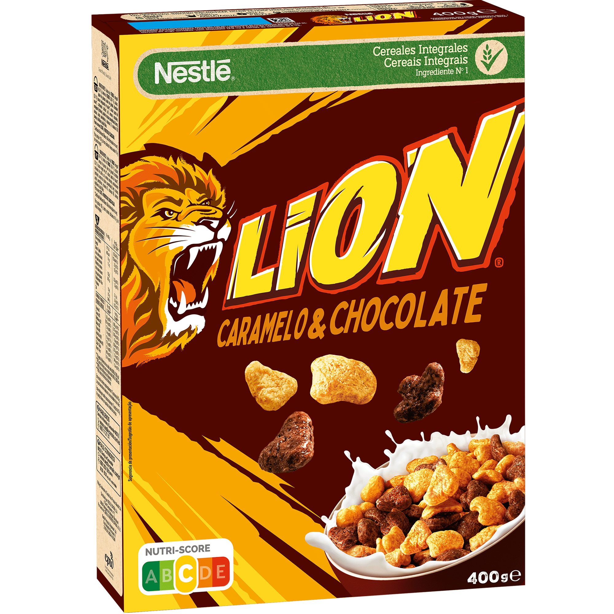 Cereais Caramelo e Chocolate Lion