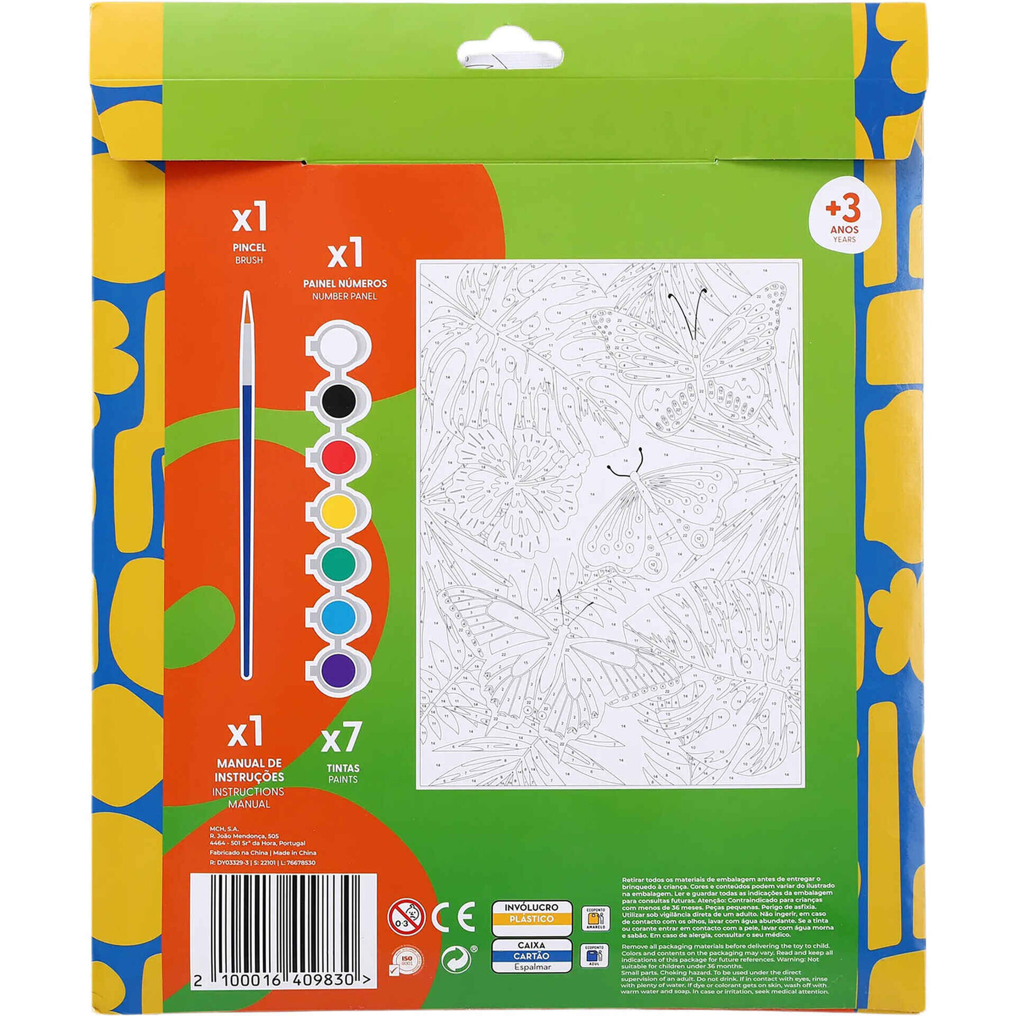 Kit de  por N&uacute;meros com Aguarelas (v&aacute;rios modelos) Pintura