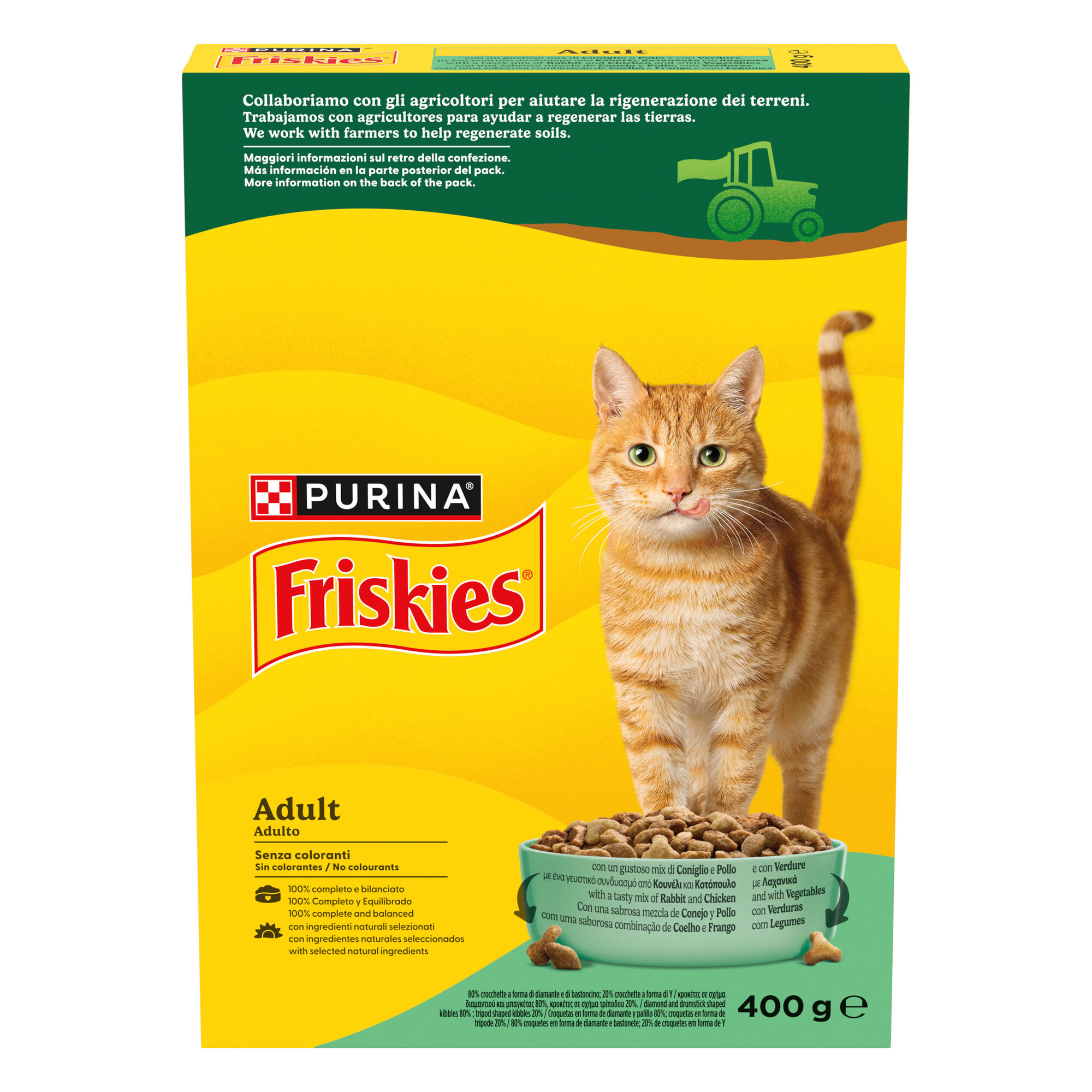 Ra&ccedil;&atilde;o para Gato Adulto Coelho, Frango e Legumes Purina Friskies