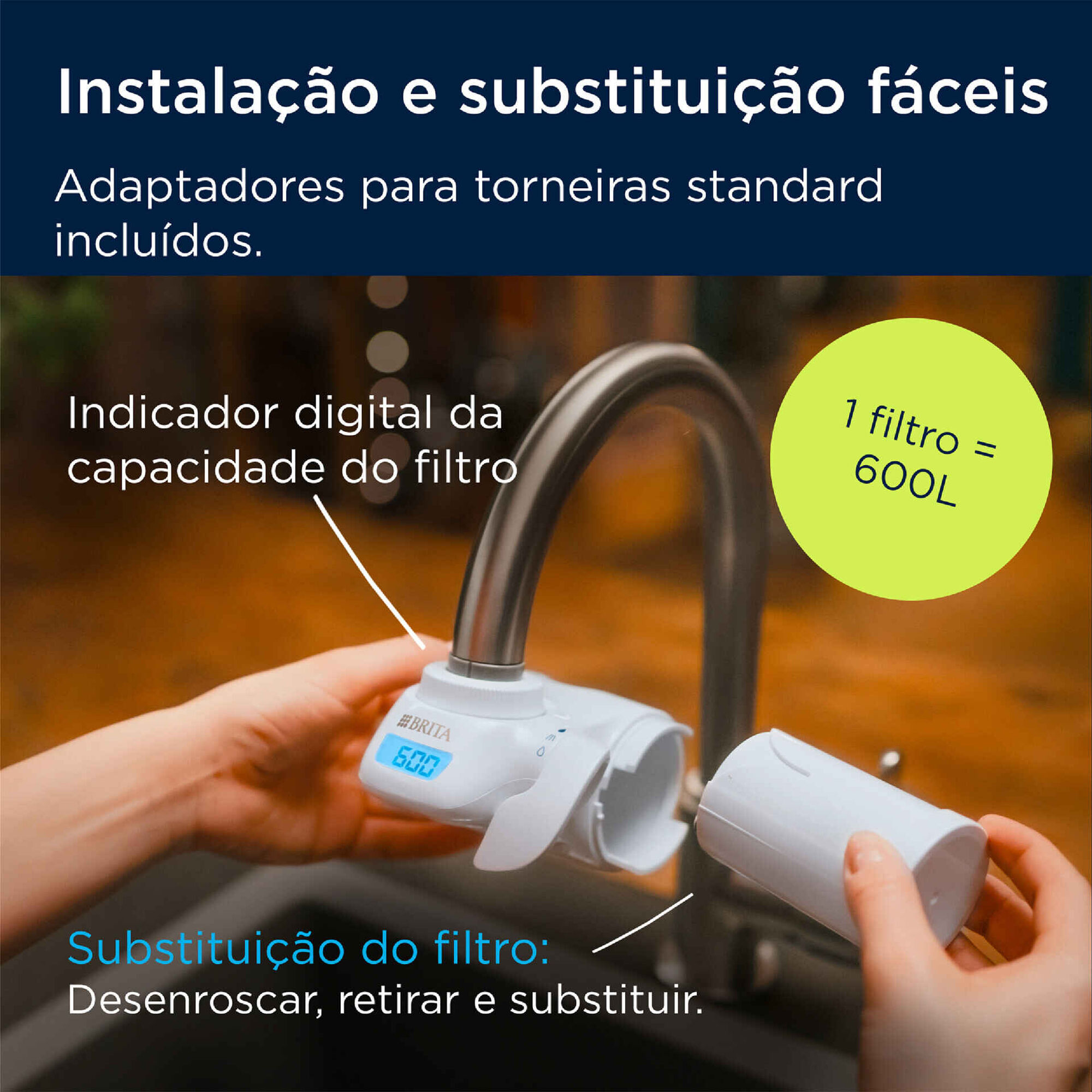 Sistema Filtra&ccedil;&atilde;o &Aacute;gua para Torneira On Tap Brita