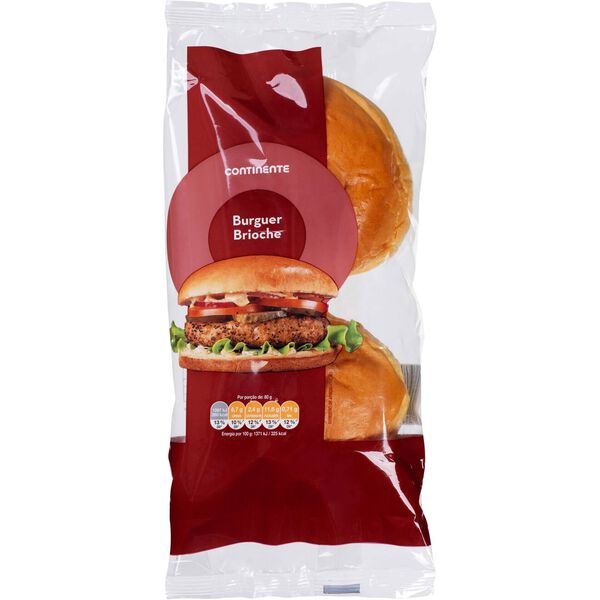 Pão Burguer Brioche Continente