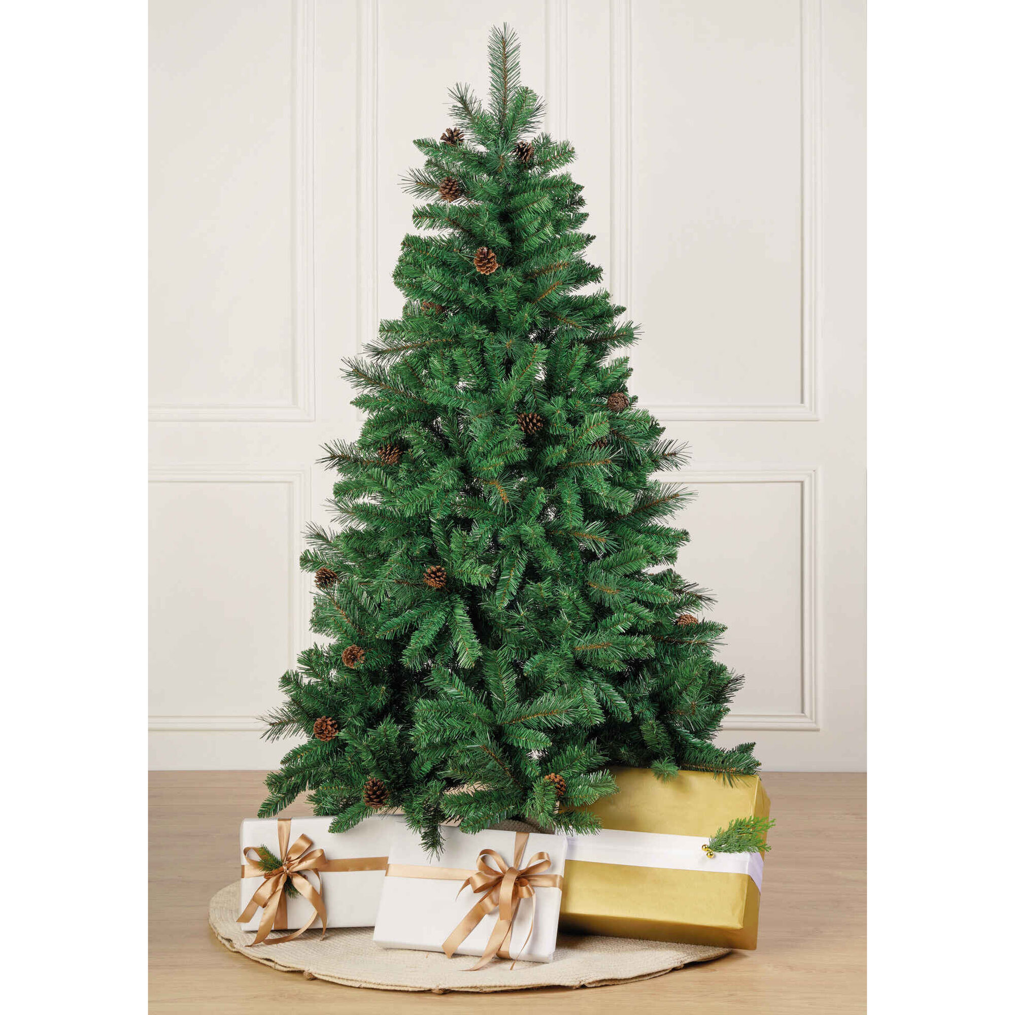 Árvore Natal com Pinhas Nº11 210cm Verde Premium