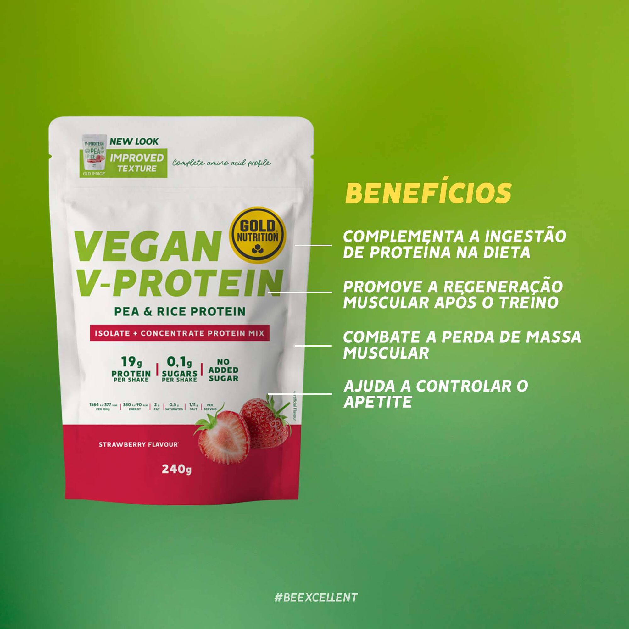 V-Protein Morango Gold Nutrition