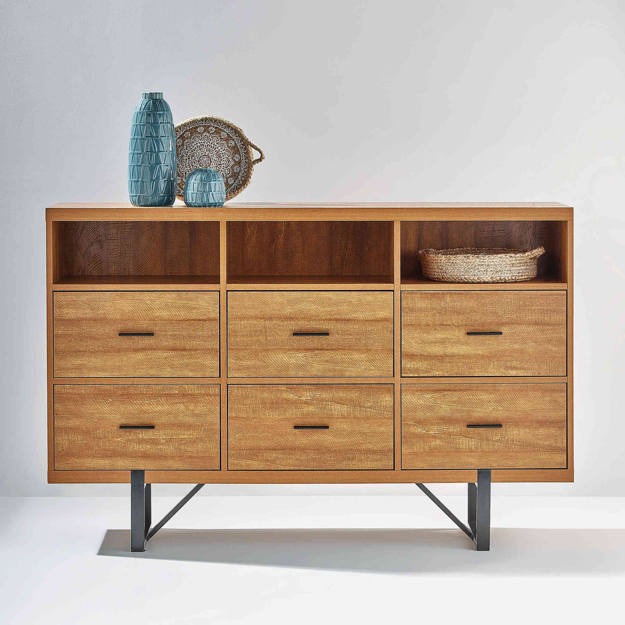 Aparador Alto com Gavetas 160x40x105cm Nordic Aparador Alto com Gavetas 160x40x105cm Nordic