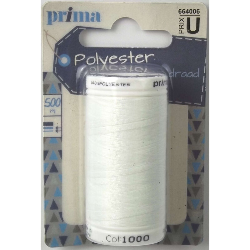 Linha Poliéster 500m Branco Prima