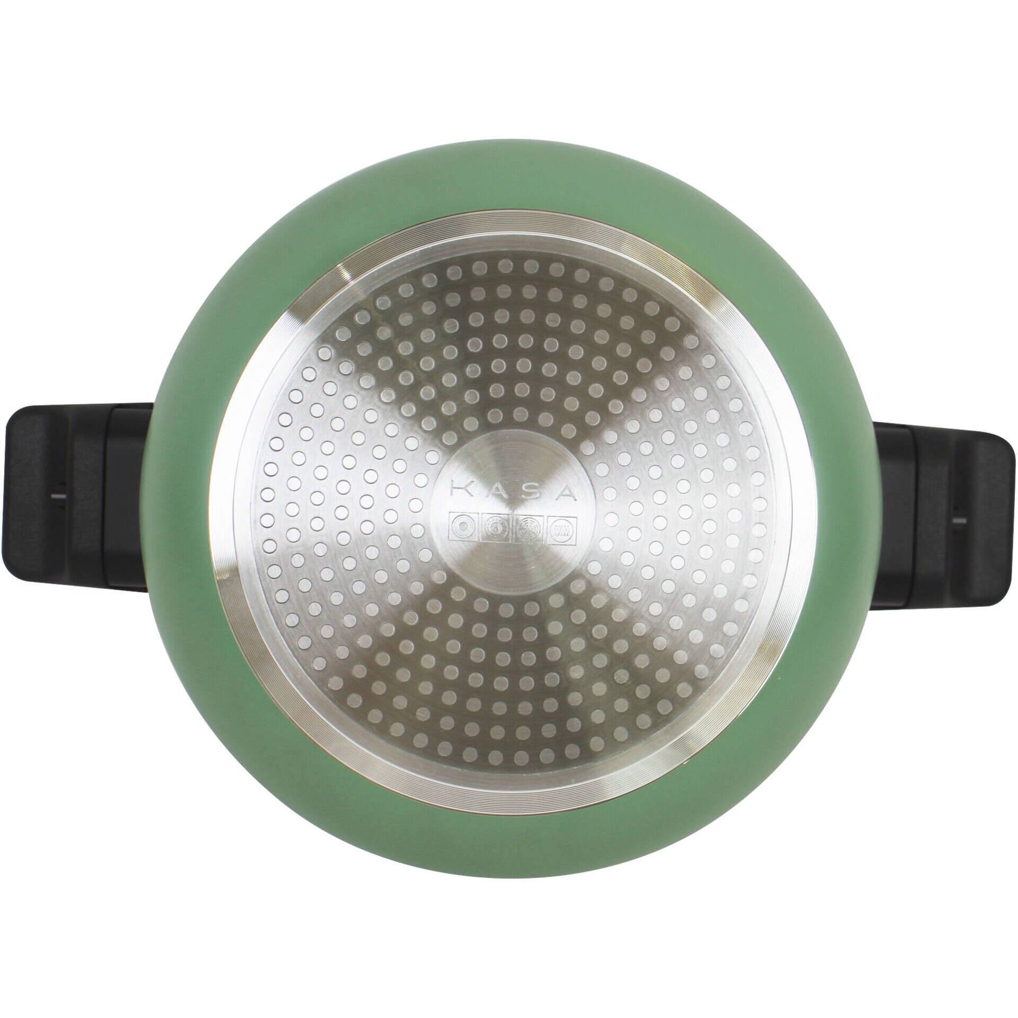 Ca&ccedil;arola 24cm Cer&acirc;mica Square Verde Kasa