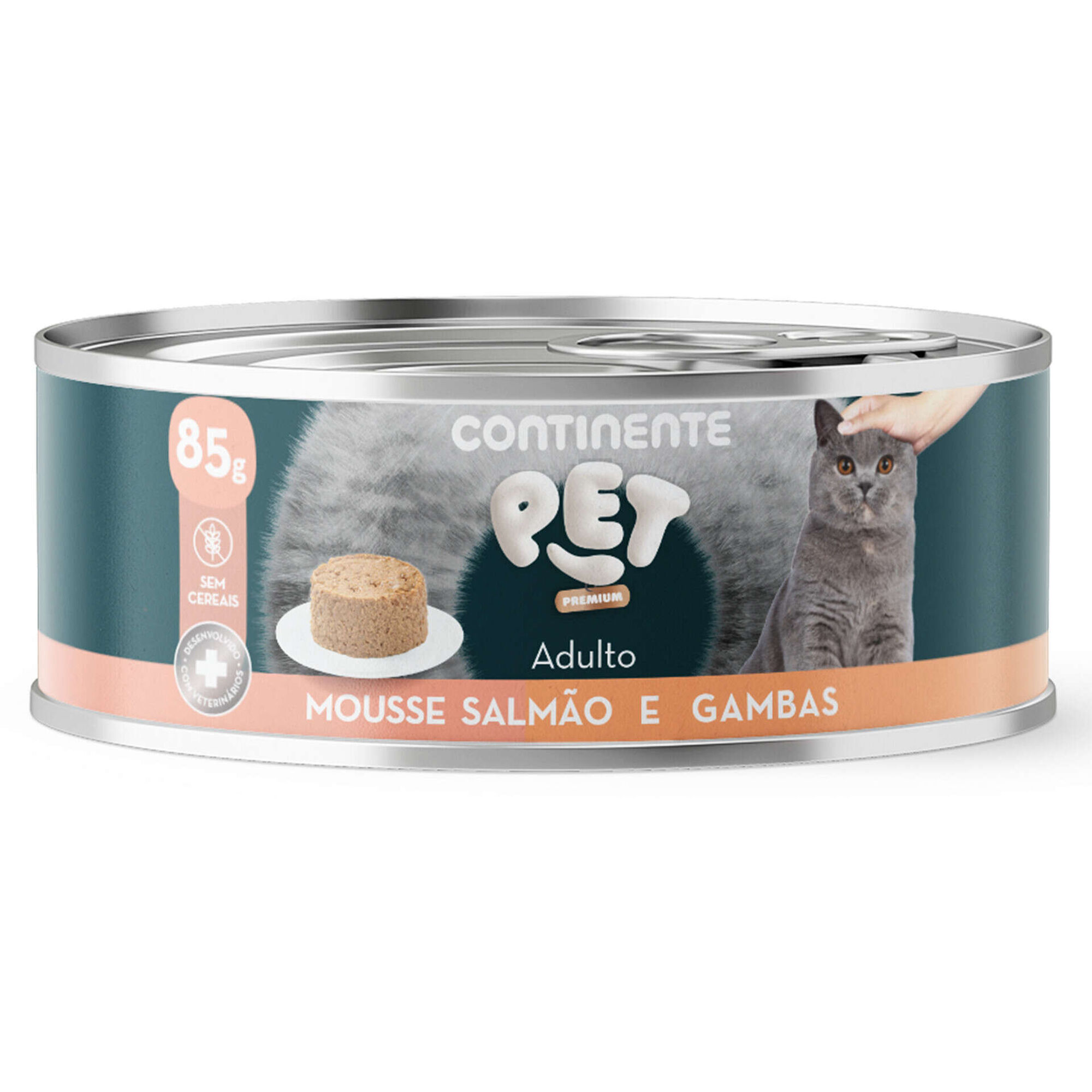 Comida Húmida para Gato Adulto Mousse Salmão e Gambas