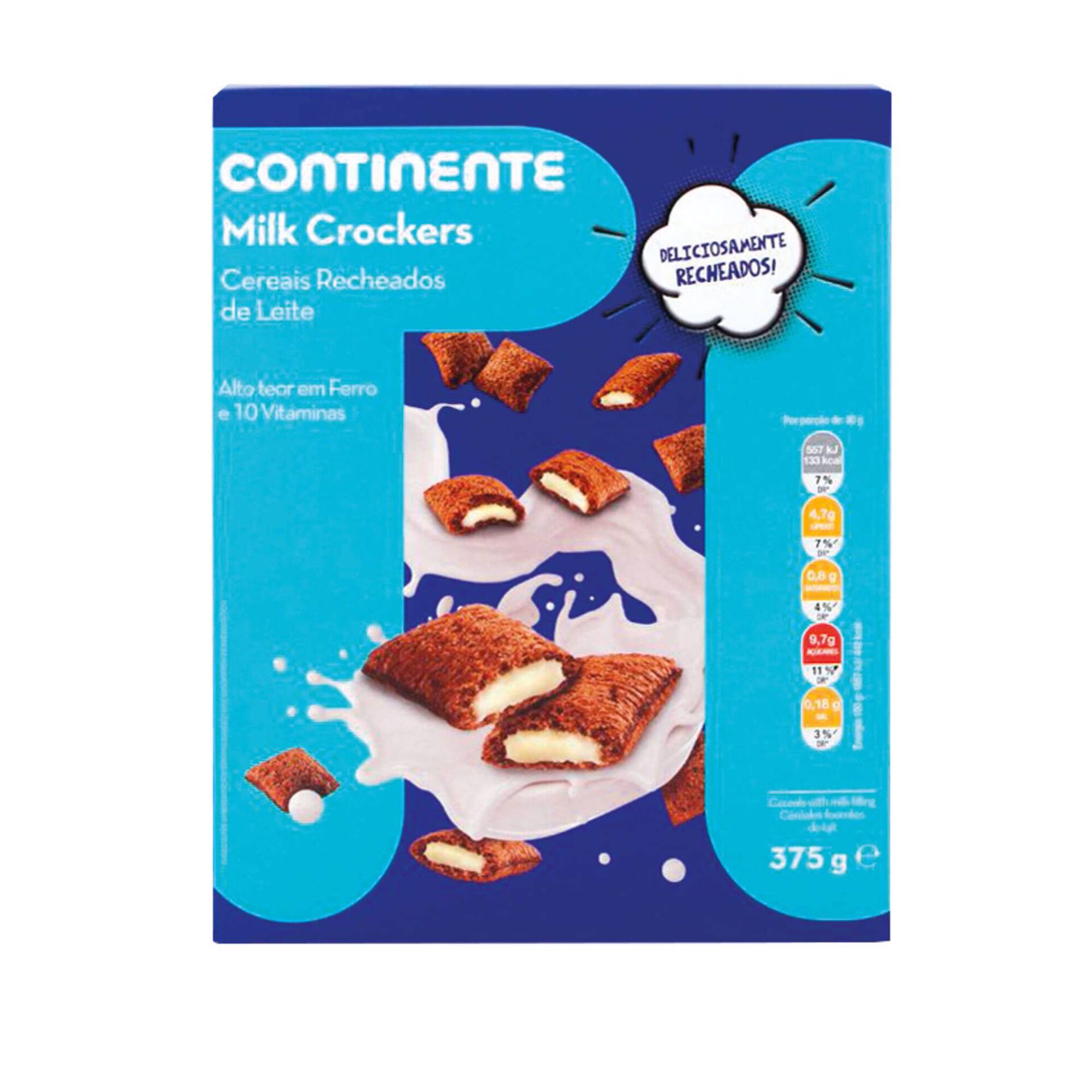 Cereais Crockers Recheio de Leite