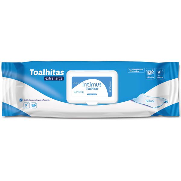 Toalhitas Íntimas XL Biodegradáveis Intimus