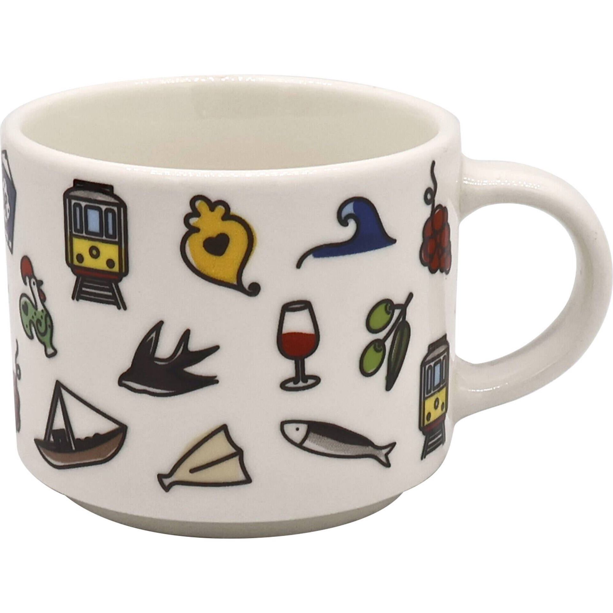 Conjunto Caneca e Ch&aacute;vena Turismo Kasa