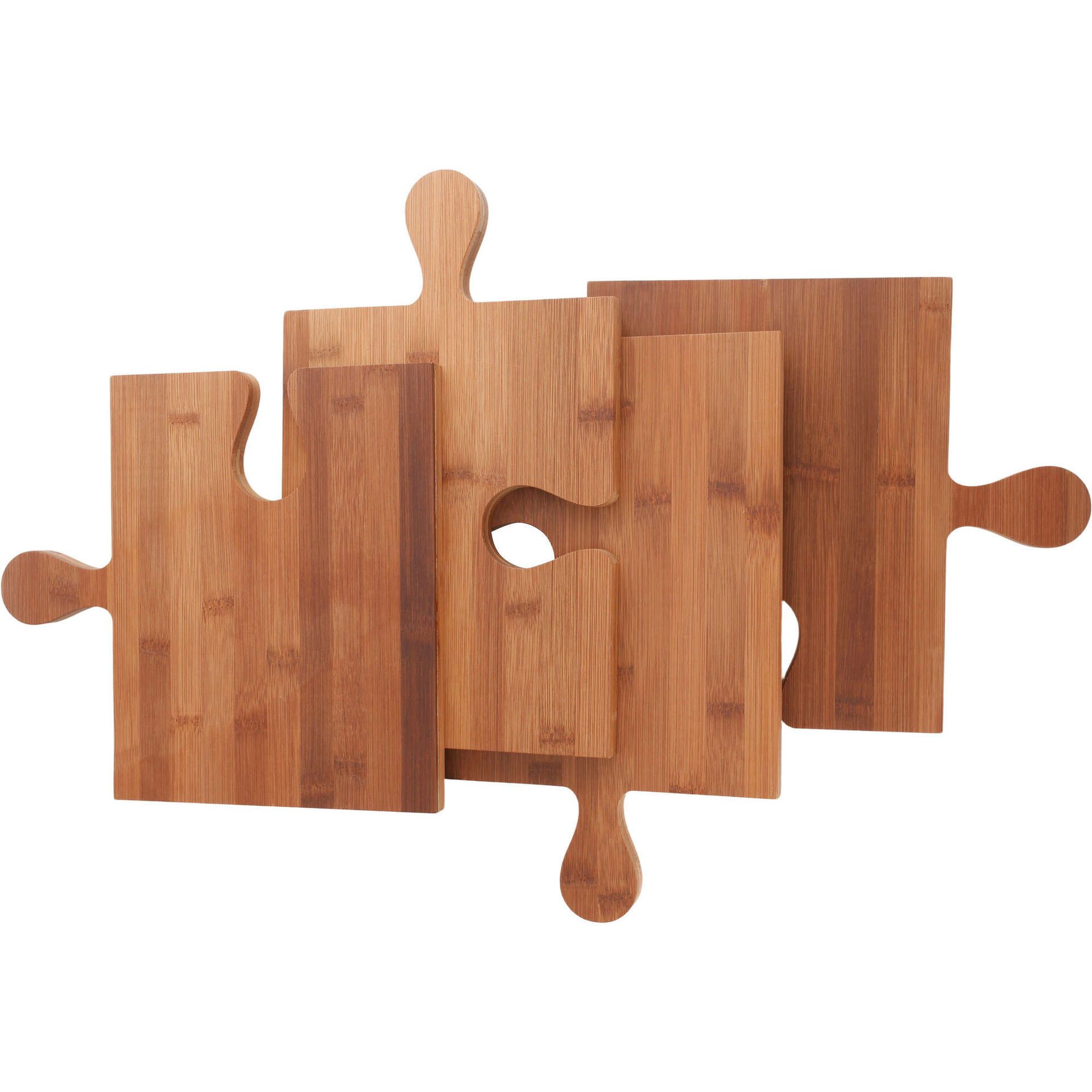 T&aacute;bua Puzzle com 4 Pe&ccedil;as Bambu Bazar&atilde;o
