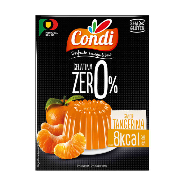 Gelatina em Pó Zero% de Tangerina Condi