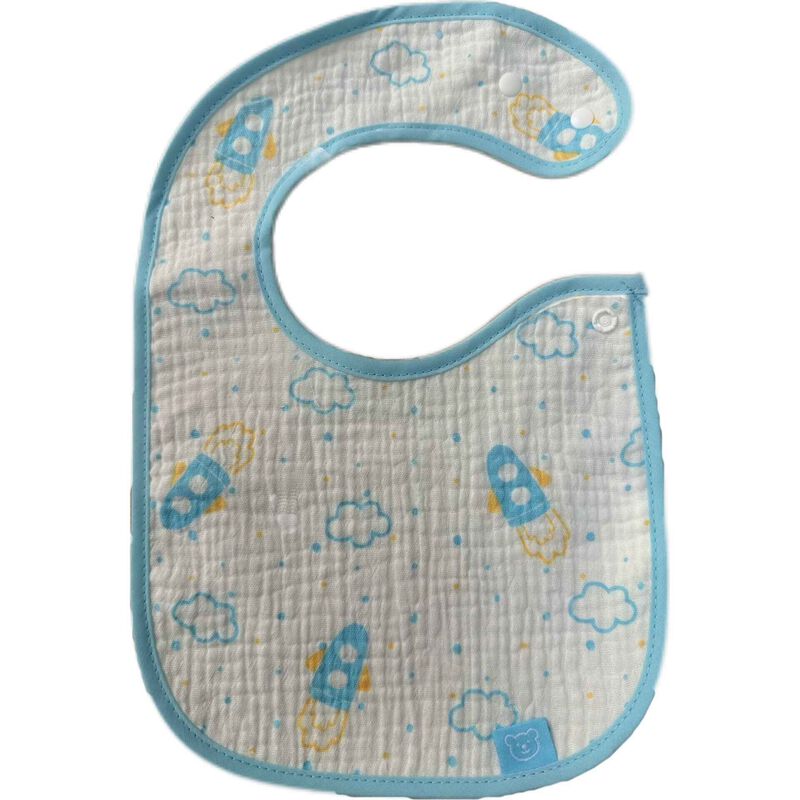 Conjunto 2 Babetes Algodão Azul Happy Bear