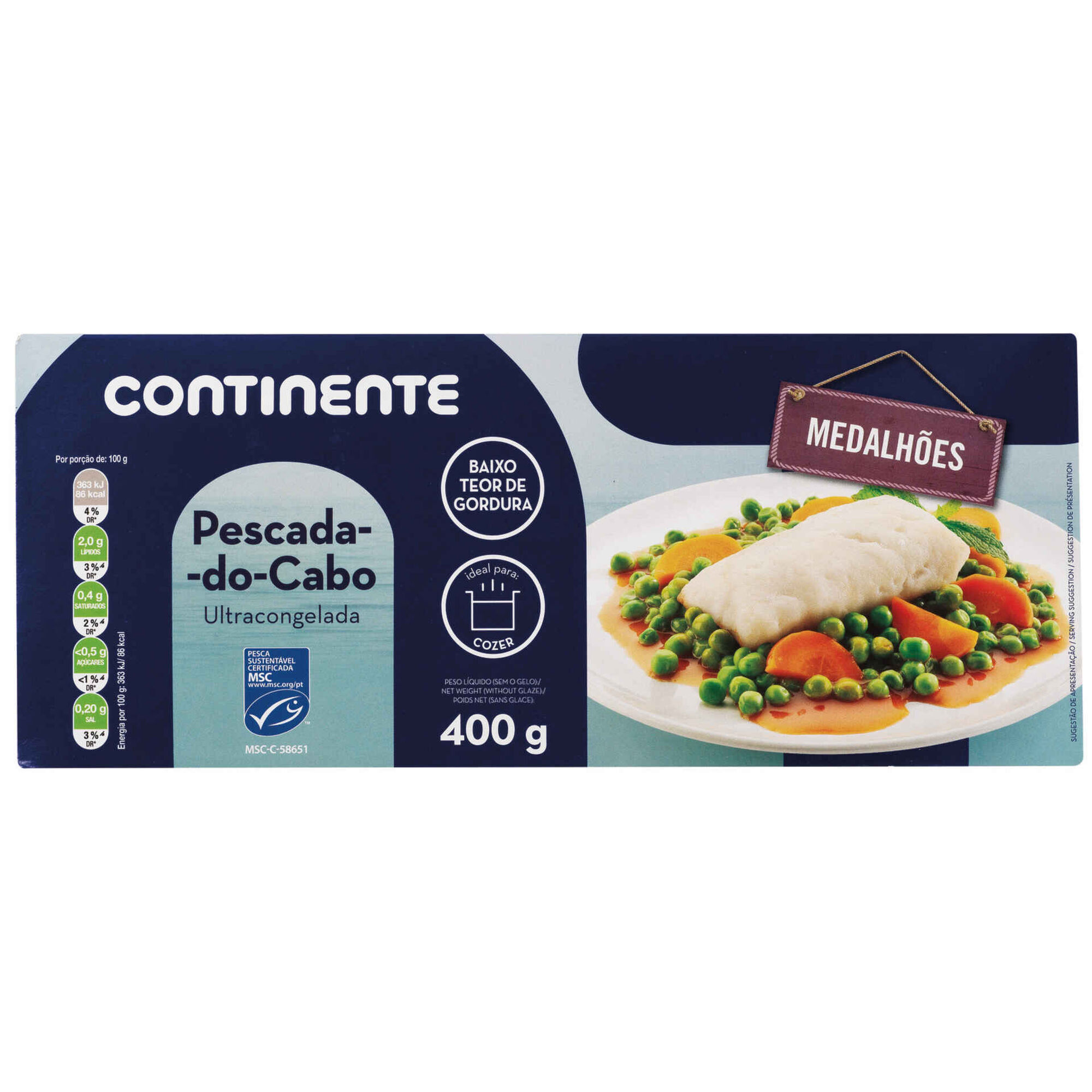 Medalhões de Pescada do Cabo Ultracongelados