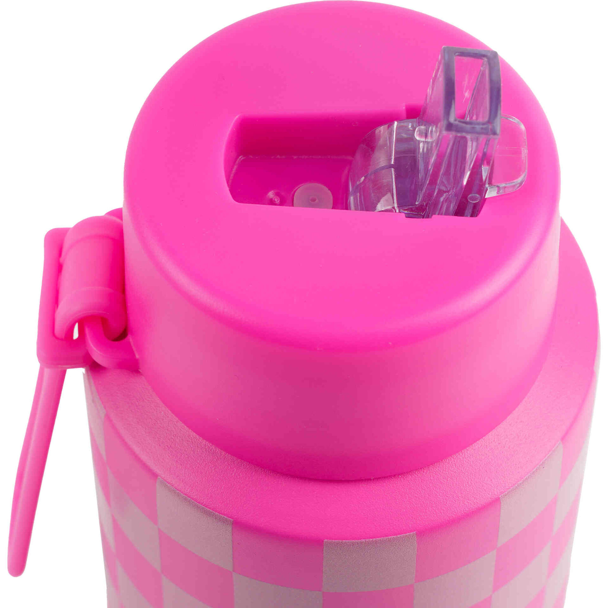 Garrafa T&eacute;rmica 1L Xadrez Neon Rosa Note!