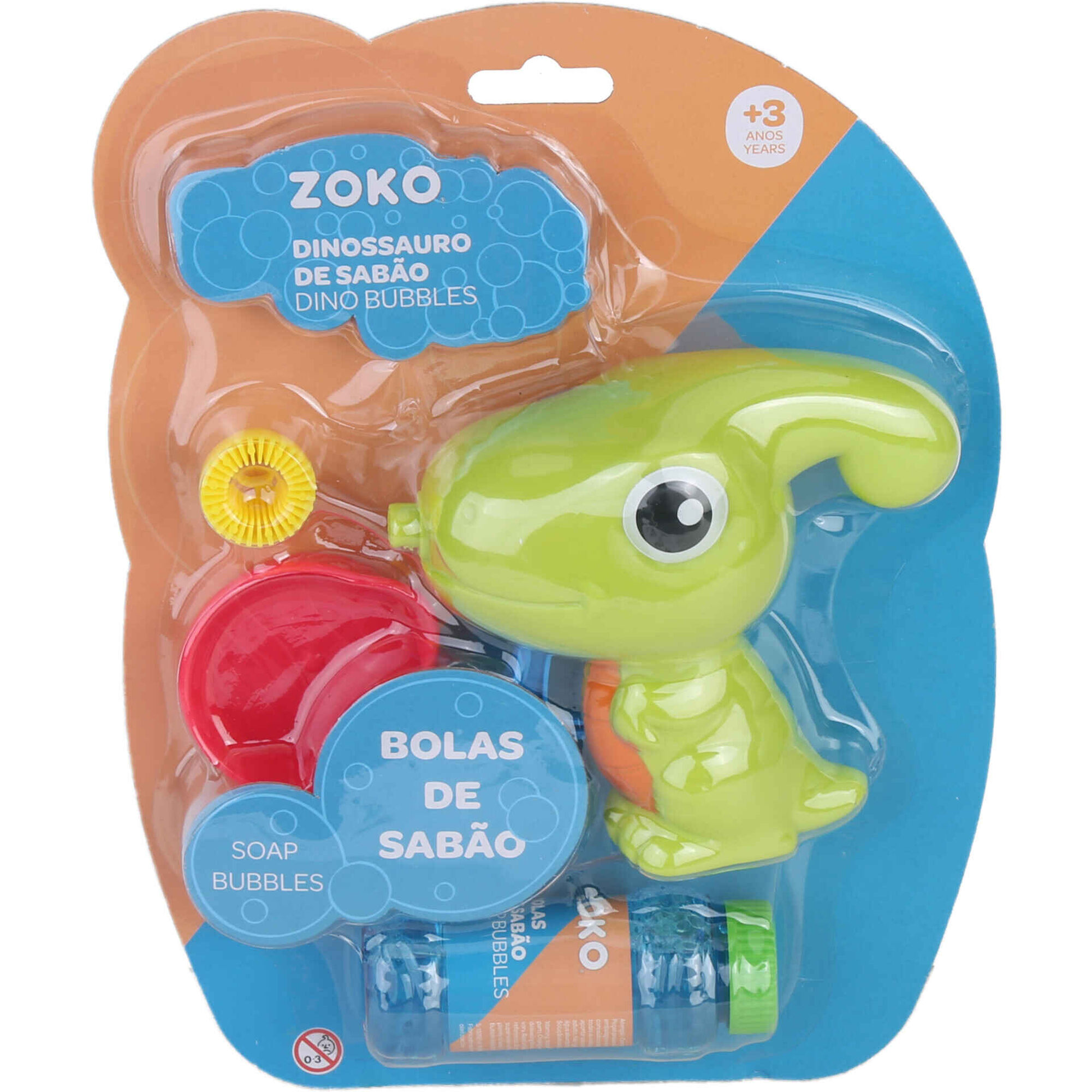 Zoko - Pistola de Bolinhas de Sab&atilde;o Dinossauro (V&aacute;rios Modelos)