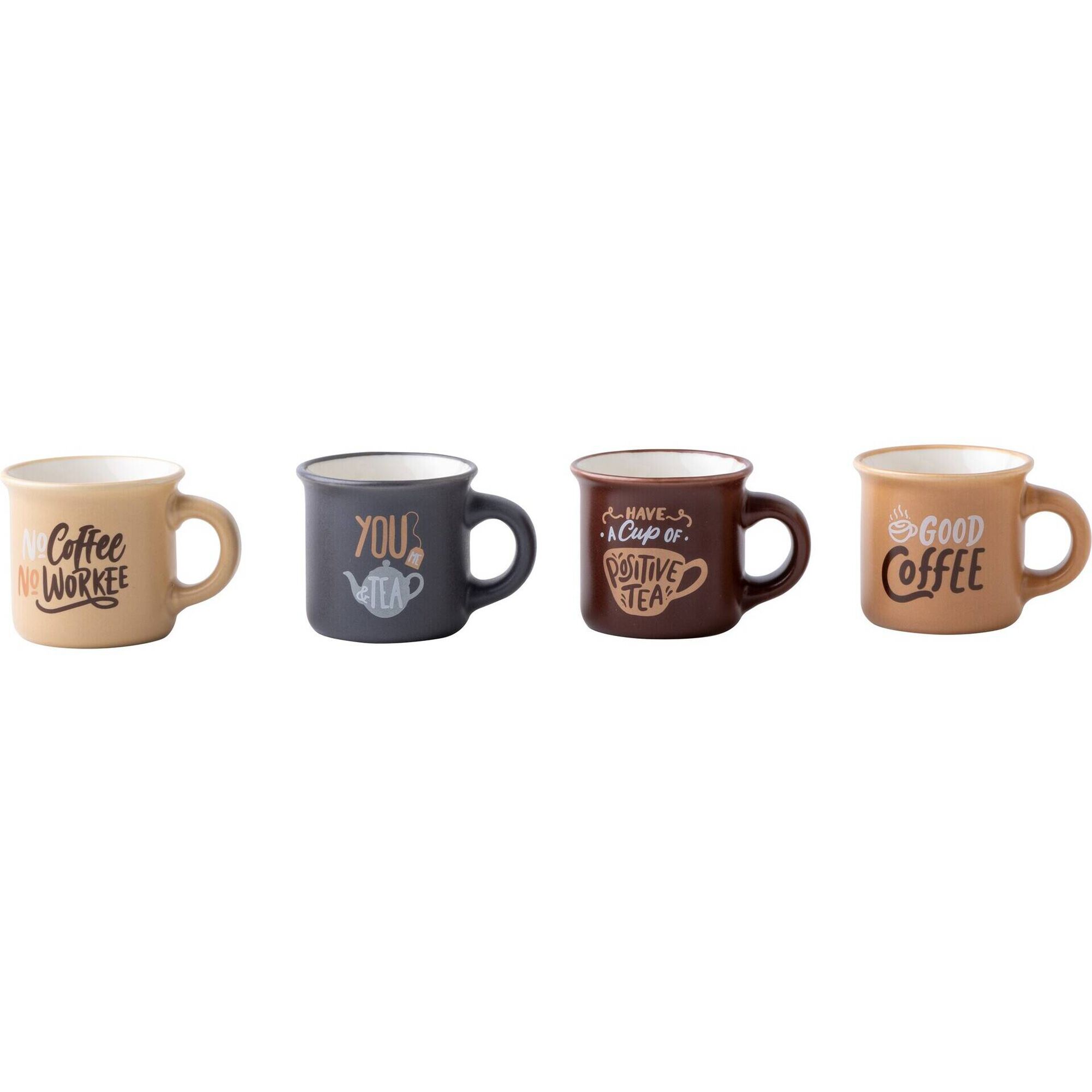 Conjunto 4 Chávenas Café Coffee Coloridas