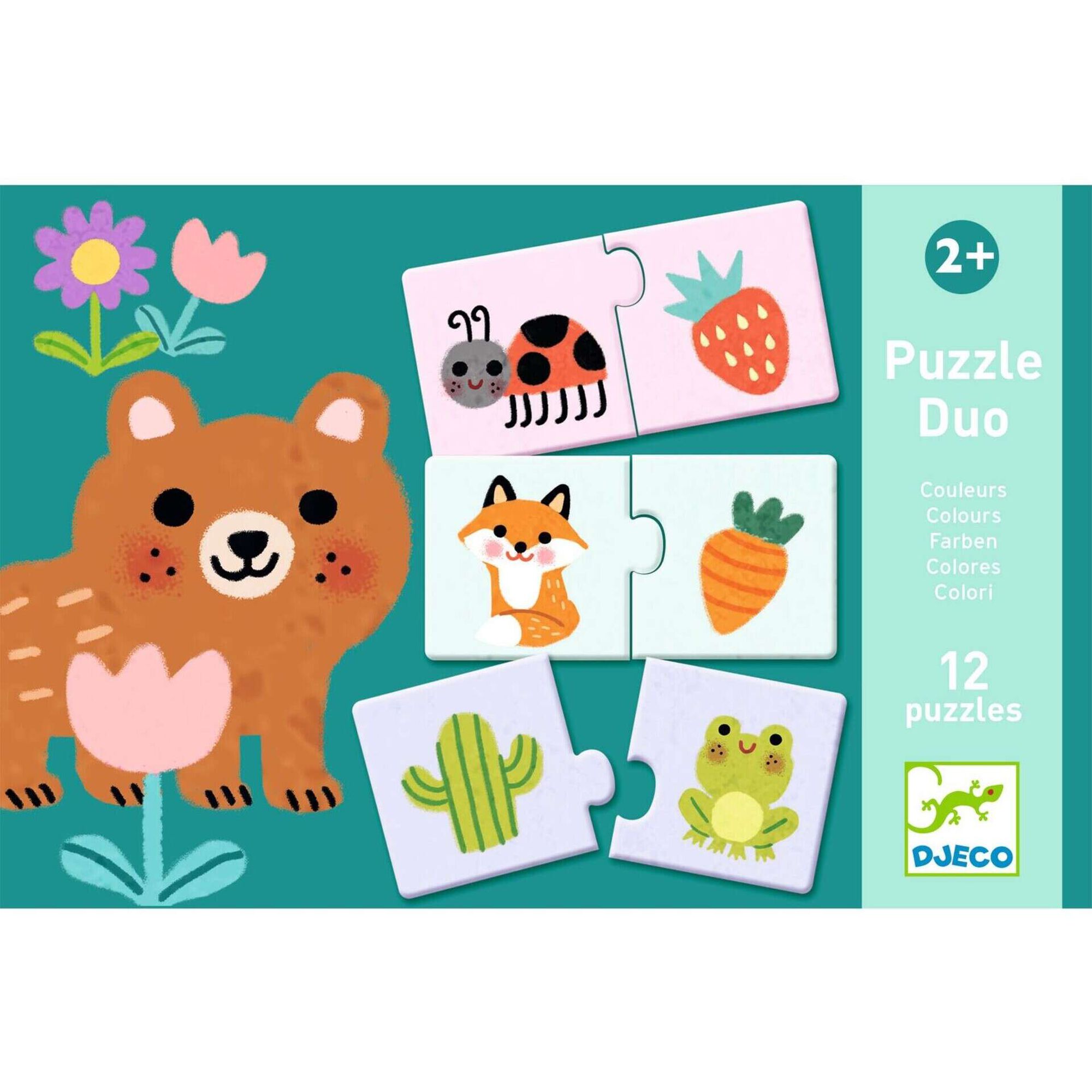 Djeco - Puzzle Duo Cores 2 Pe&ccedil;as