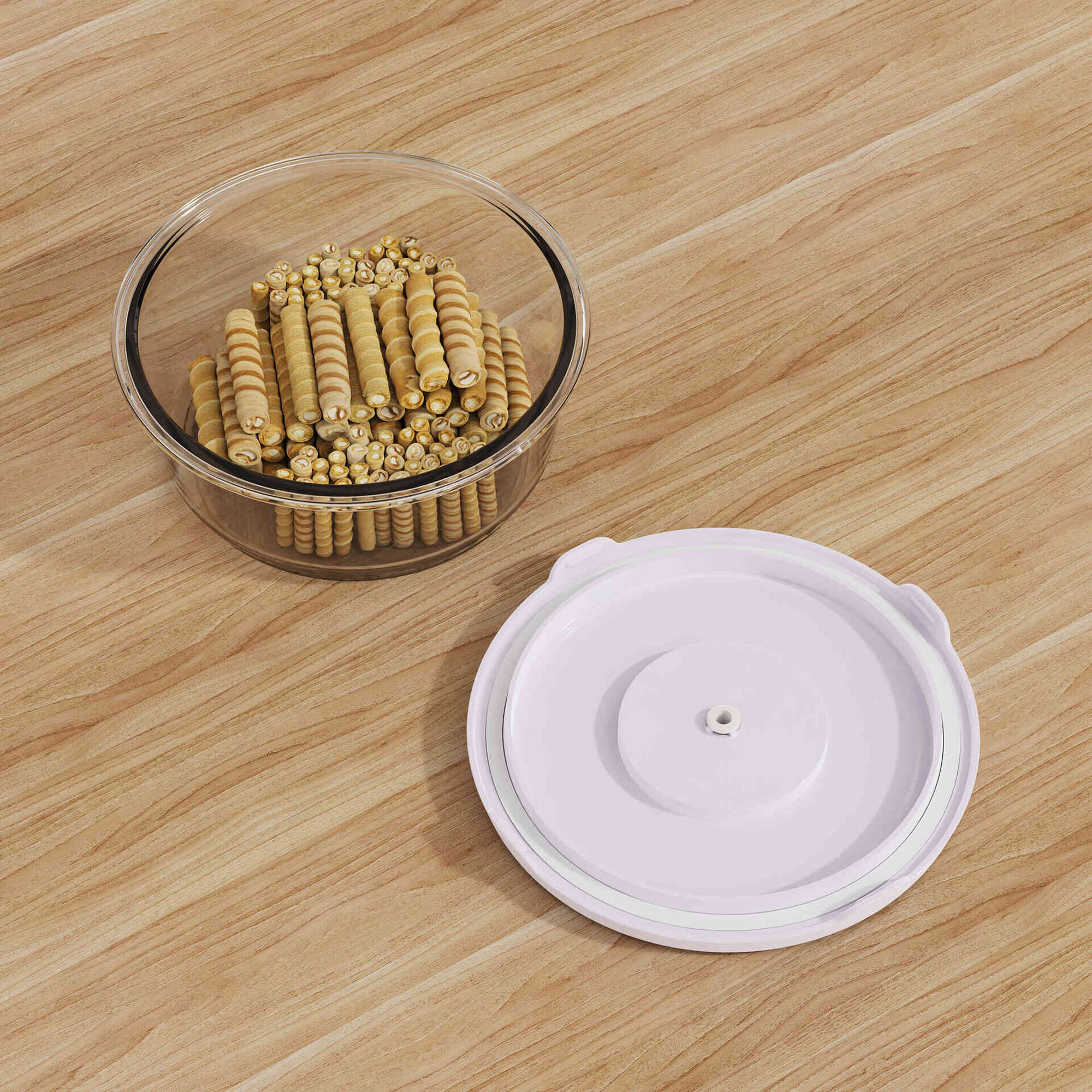 Caixa Vidro Redonda 930ml com Vácuo Caixa Vidro Redonda 930ml com Vácuo