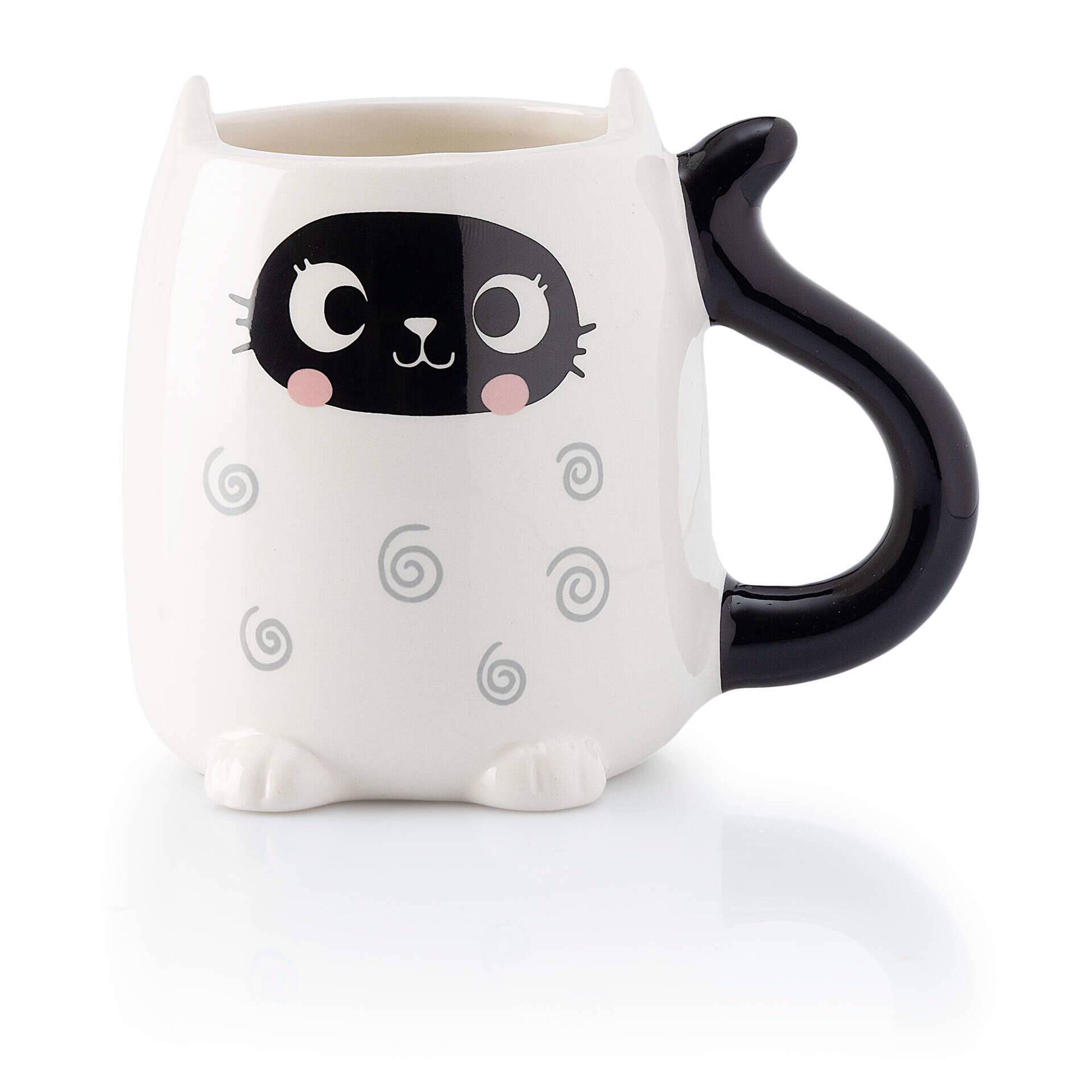 Caneca 380ml Gato Café com Asa e Cauda