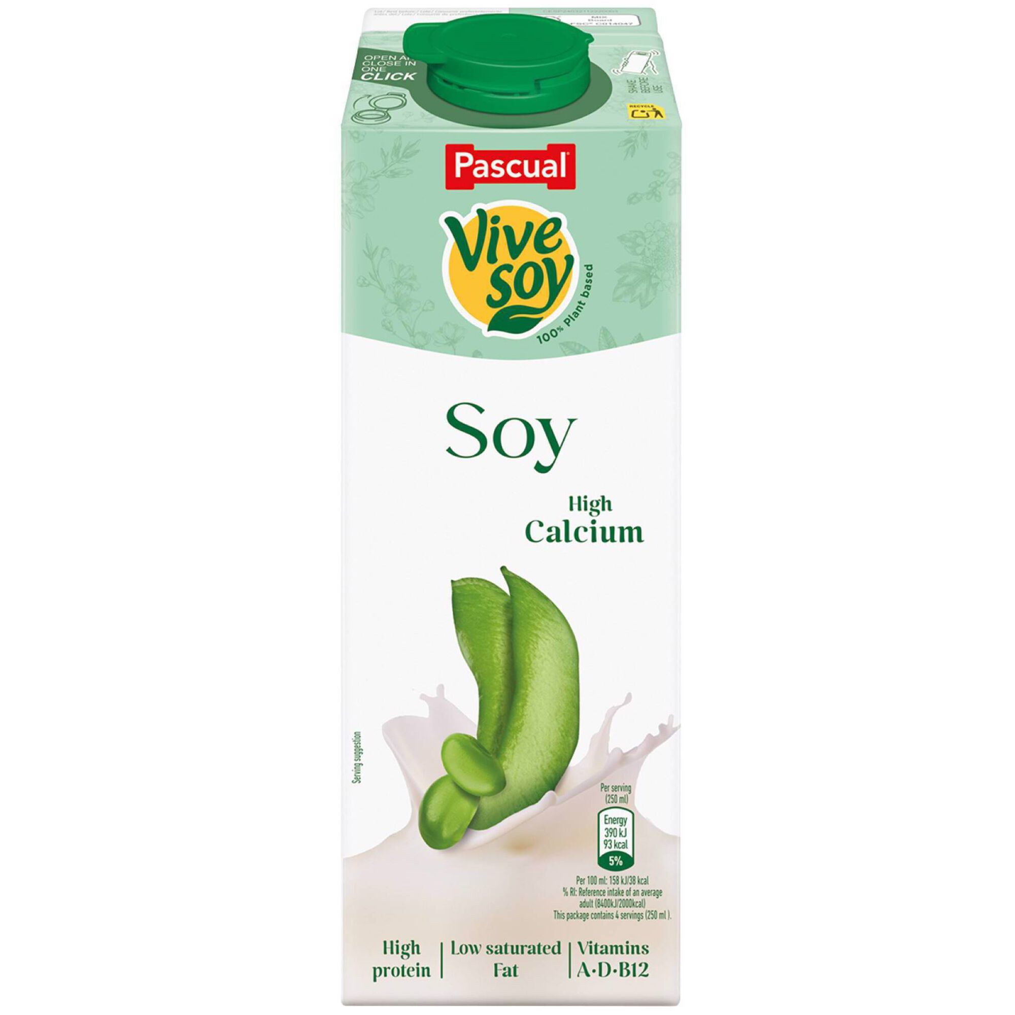 Bebida Vegetal de Soja Natural com Cálcio