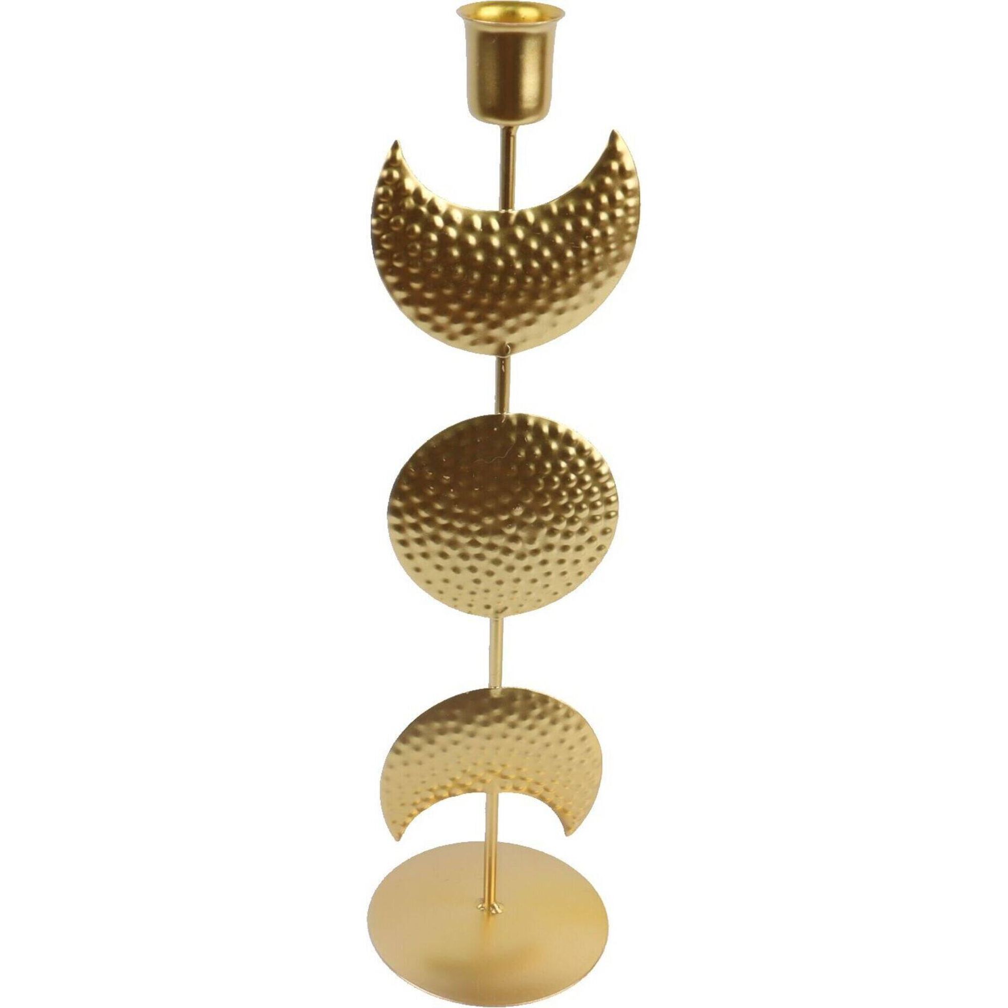 Candelabro Dourado Lua 33cm