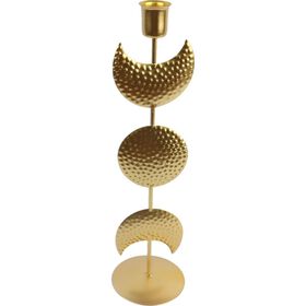 Candelabro Dourado Lua 33cm Kasa
