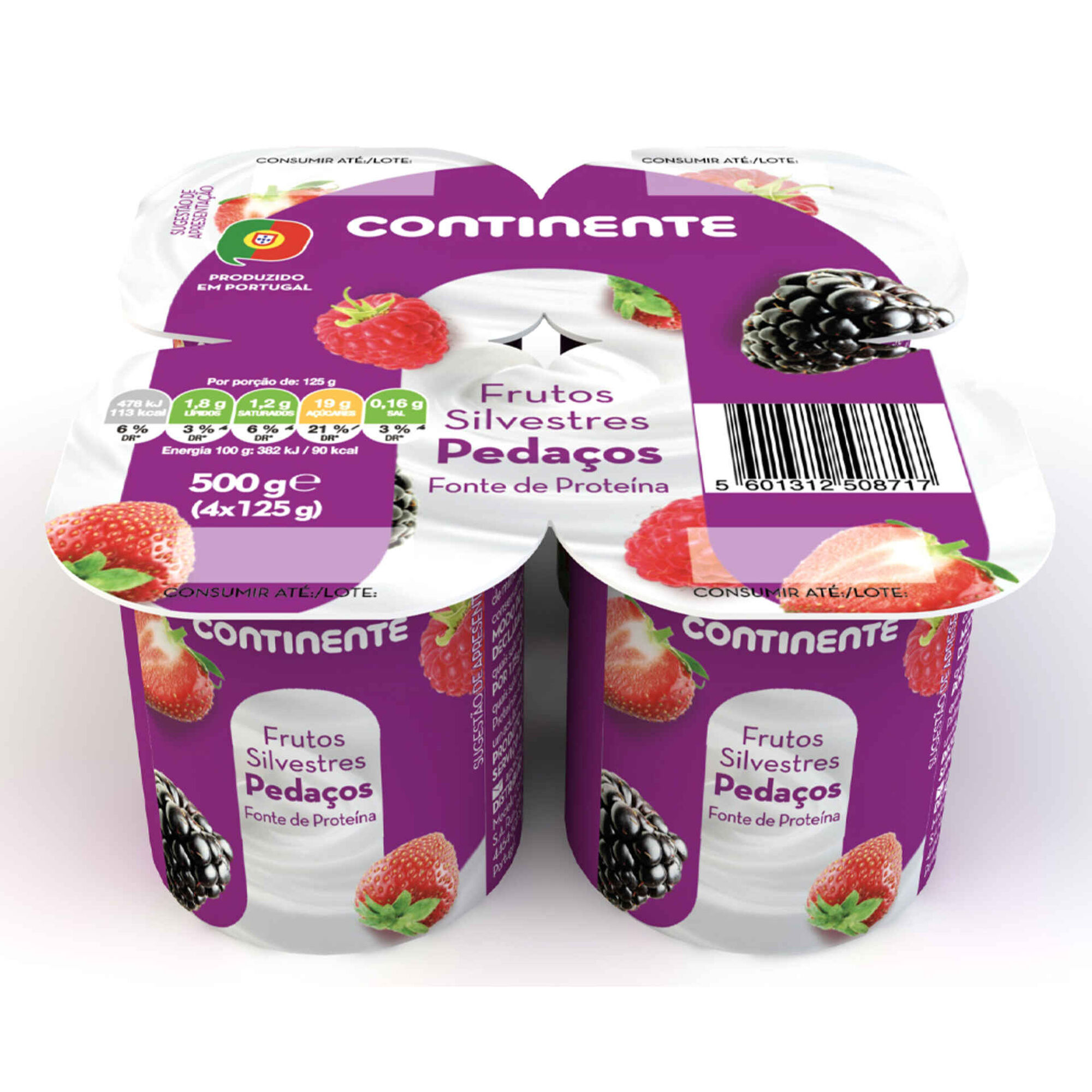 Iogurte Pedaços Frutos Silvestres Iogurte Pedaços Frutos Silvestres