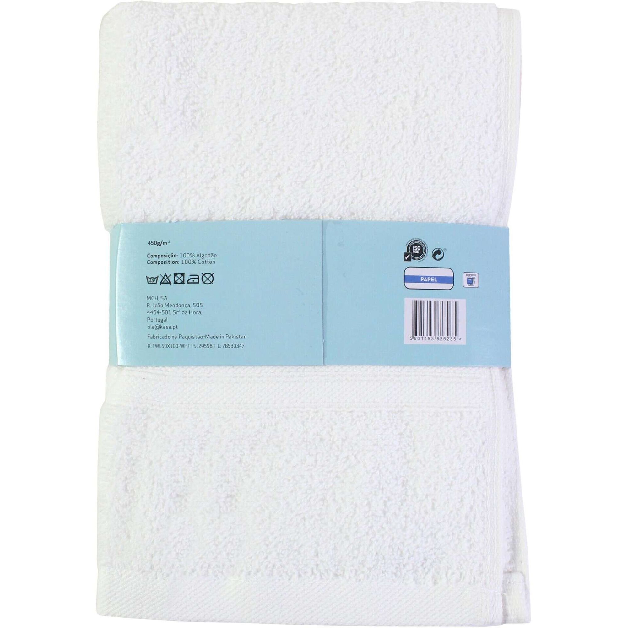 Toalha M&atilde;os Suave Branco Kasa