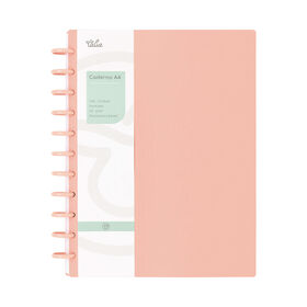 Caderno Smart Espiral A4 Pautado Pêssego