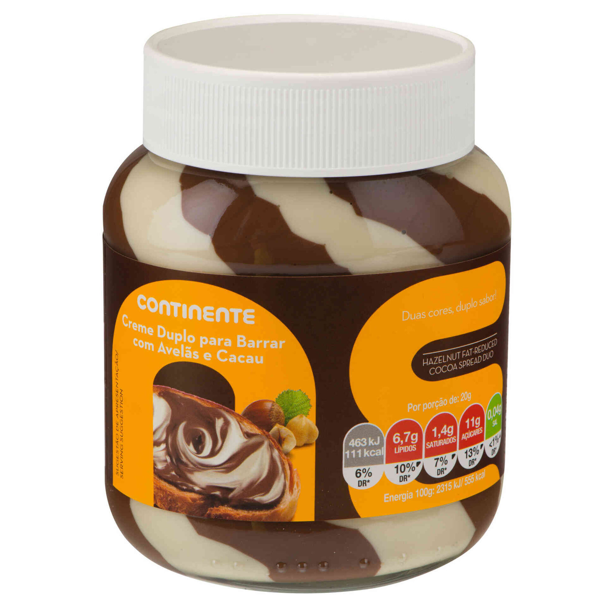 Creme Duplo para Barrar Cacau e Avelãs Creme Duplo para Barrar Cacau e Avelãs