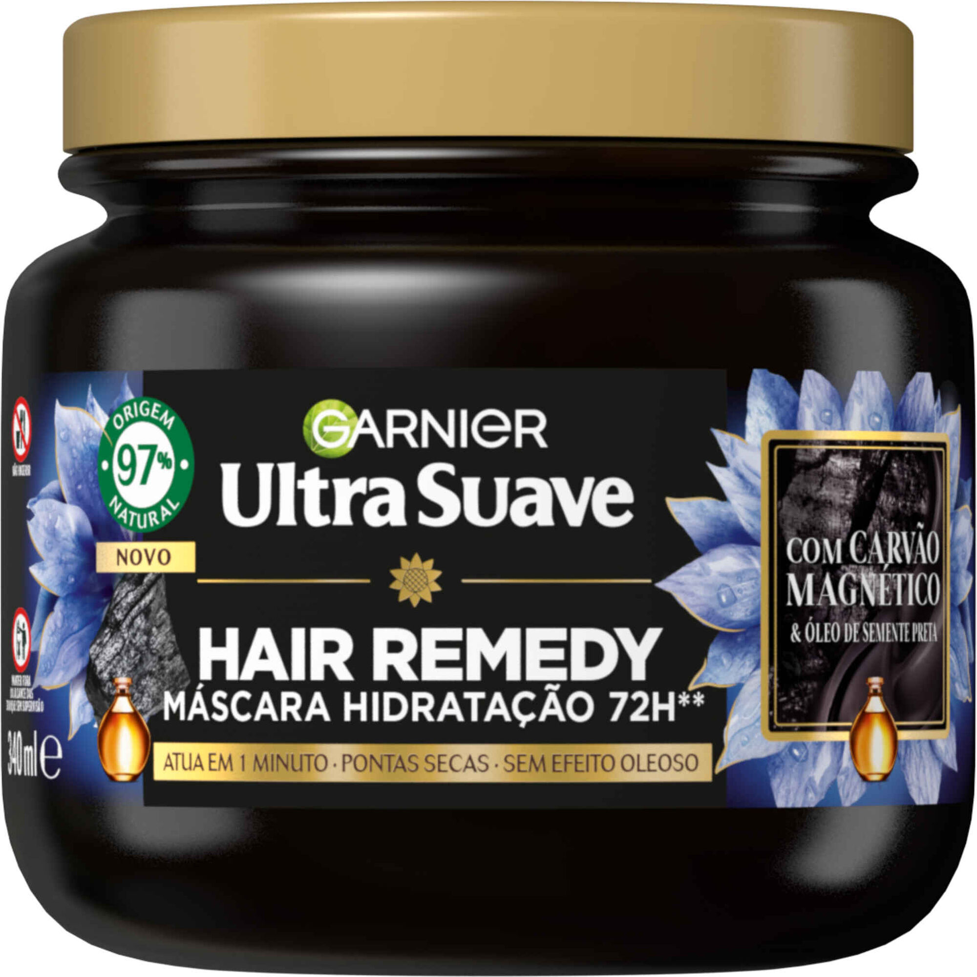 Máscara Cabelo Ultra Suave Carvão