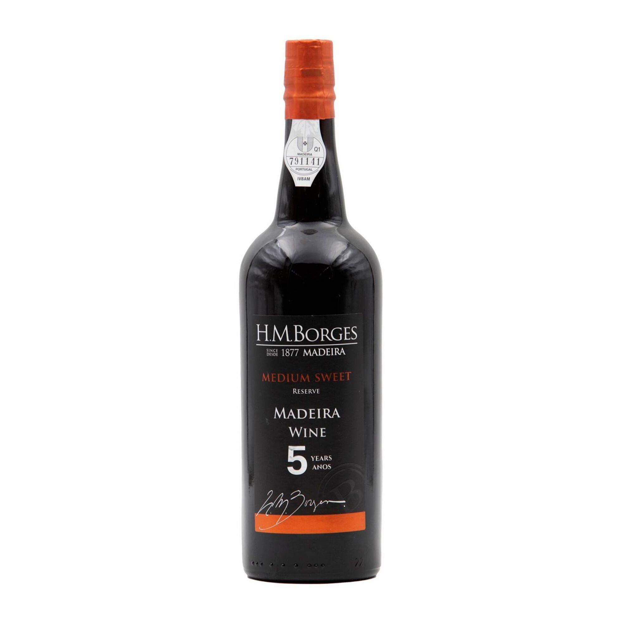 H. M. Borges Reserva 5 Anos Meio Doce Vinho da Madeira Meio Doce