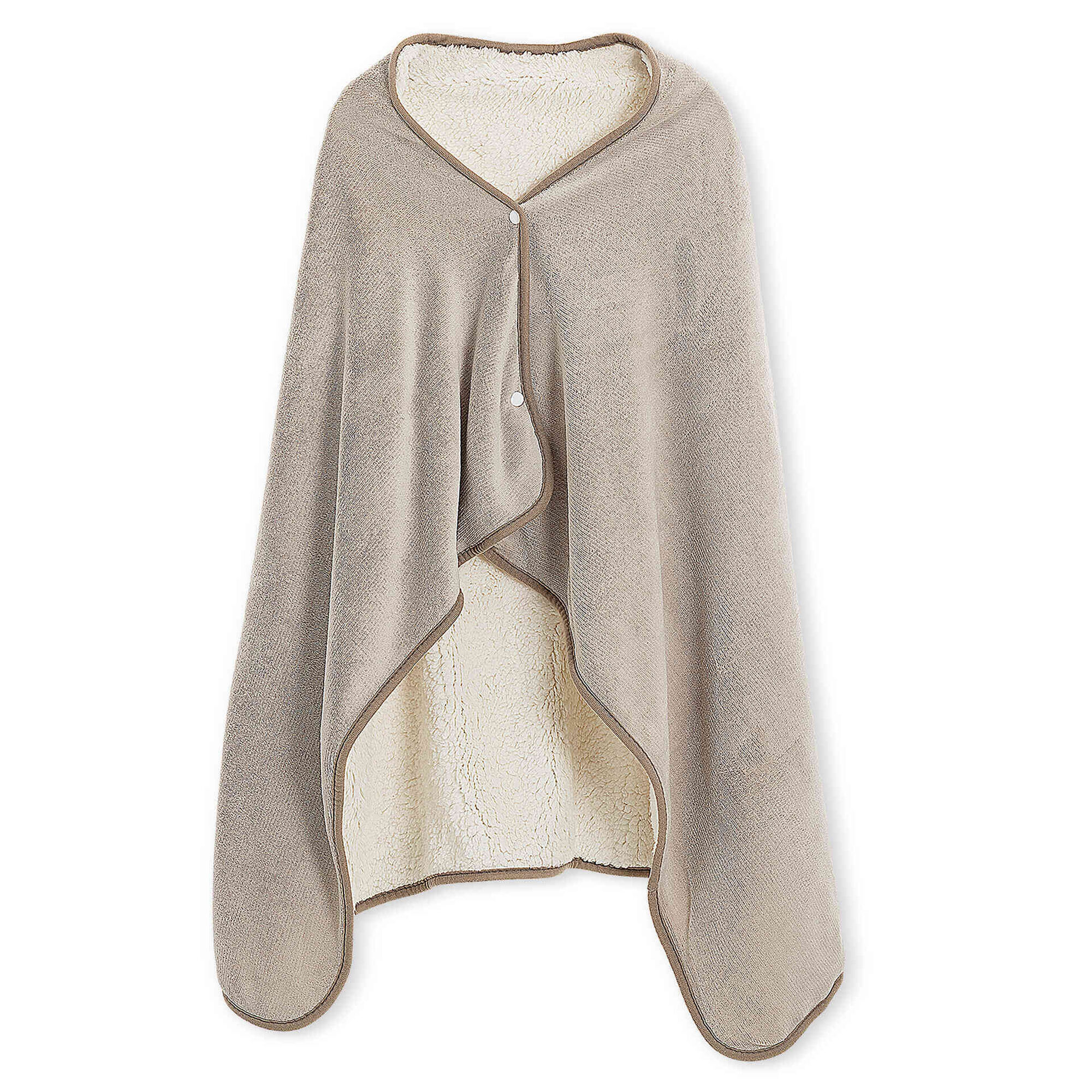 Manta Poncho Taupe